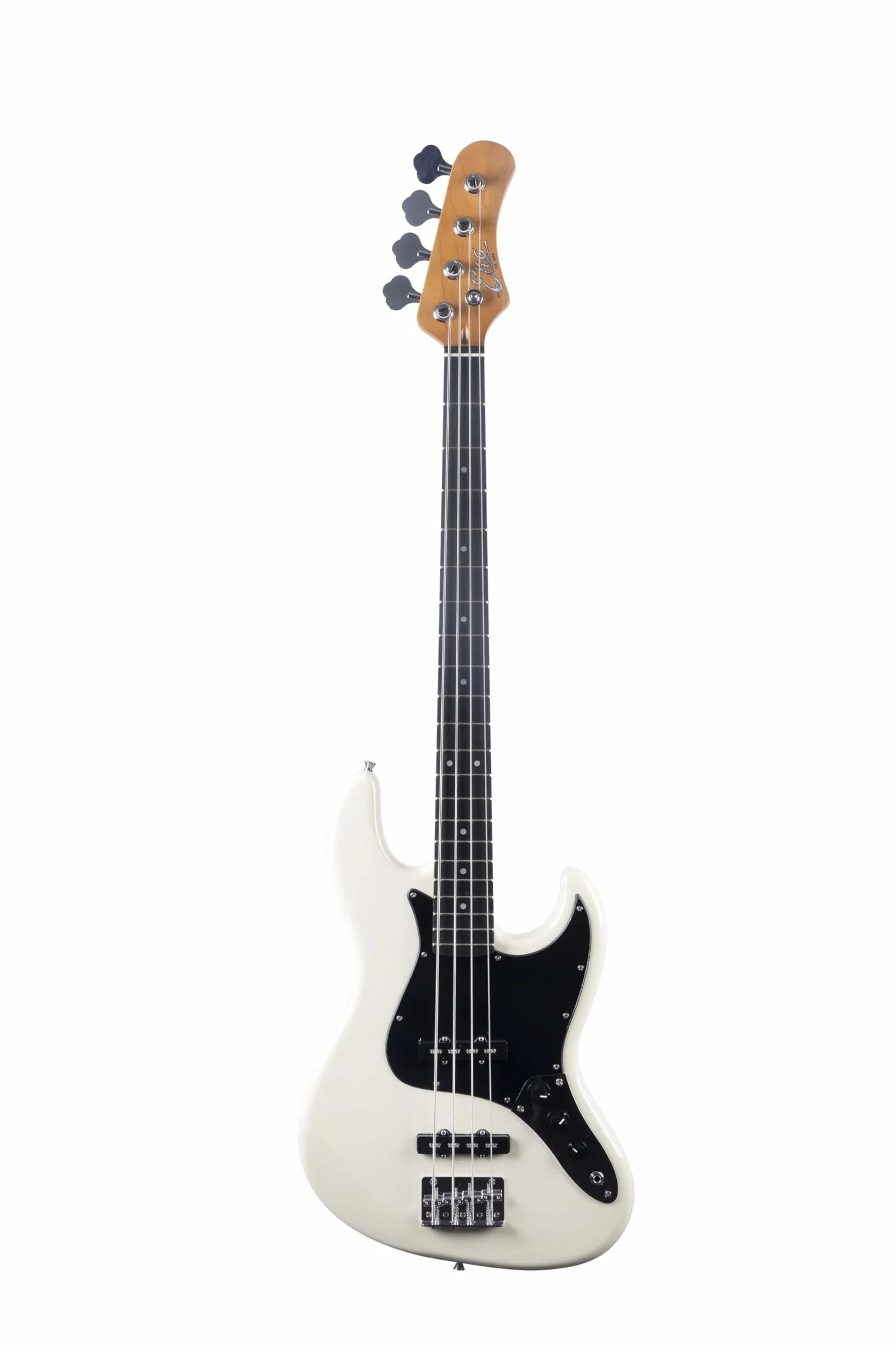 EKO GUITARS - Basso Elettrico JB-400, 4 Corde, Corpo in Pawlonia, Manico in Acero, Tastiera in Laurel, Pickup Tipo Jazz, Colore Vintage White