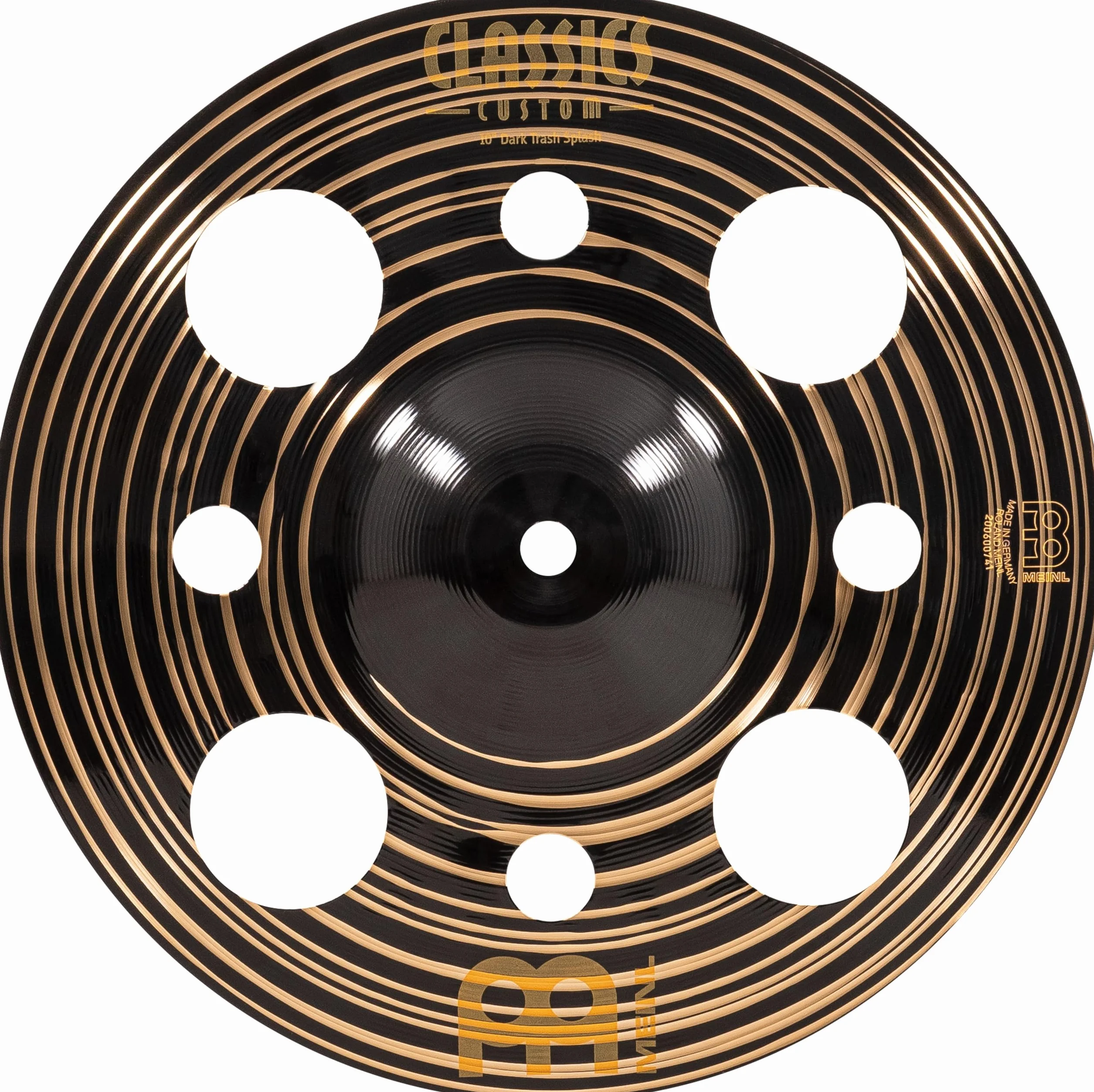 Meinl Cymbals Classics Custom Dark Piatto Trash Splash 10 pollici (25,40cm) per Batteria - Bronzo B12, Finitura Scura, Prodotto in Germania (CC10DATRS)