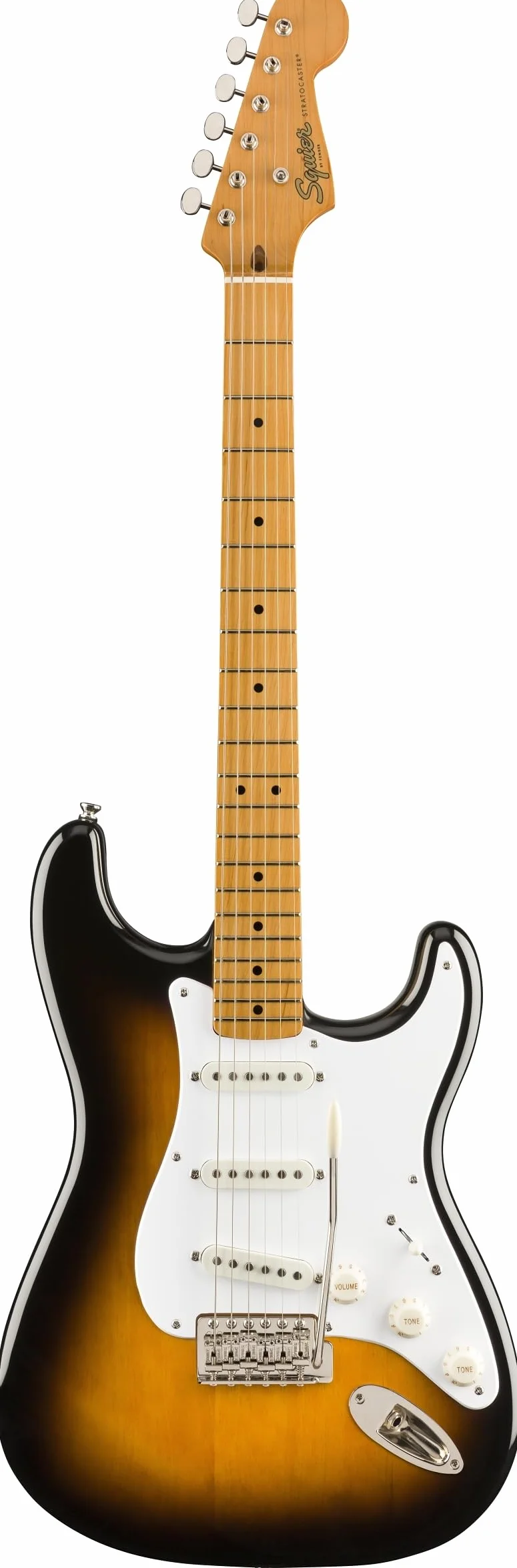 Squier by Fender Classic Vibe '70s Stratocaster, Olympic White – Chitarra Elettrica con Tastiera in Lauro, Tremolo Vintage e Hardware Placcato Nichel