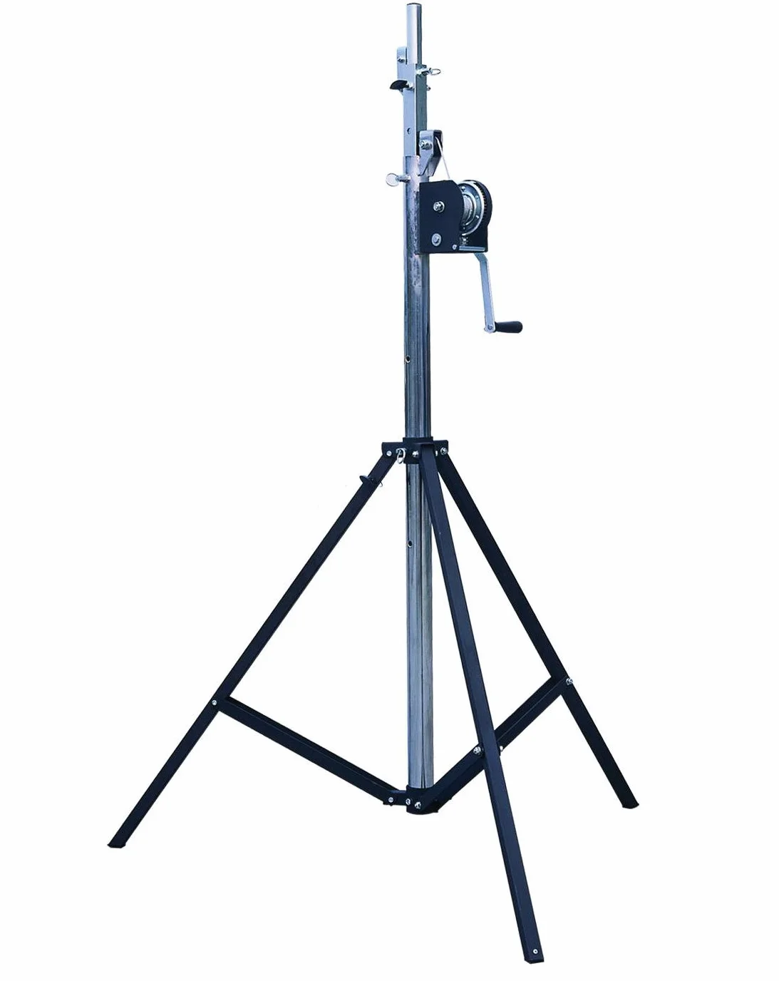 QUIK LOK - SLS/15, SUPPORTO CRANK-UP in Acciaio 175‑400 cm con Argano, Base Ø115‑168 cm, Portata 85 kg, Certificato TUV/GS, Nero
