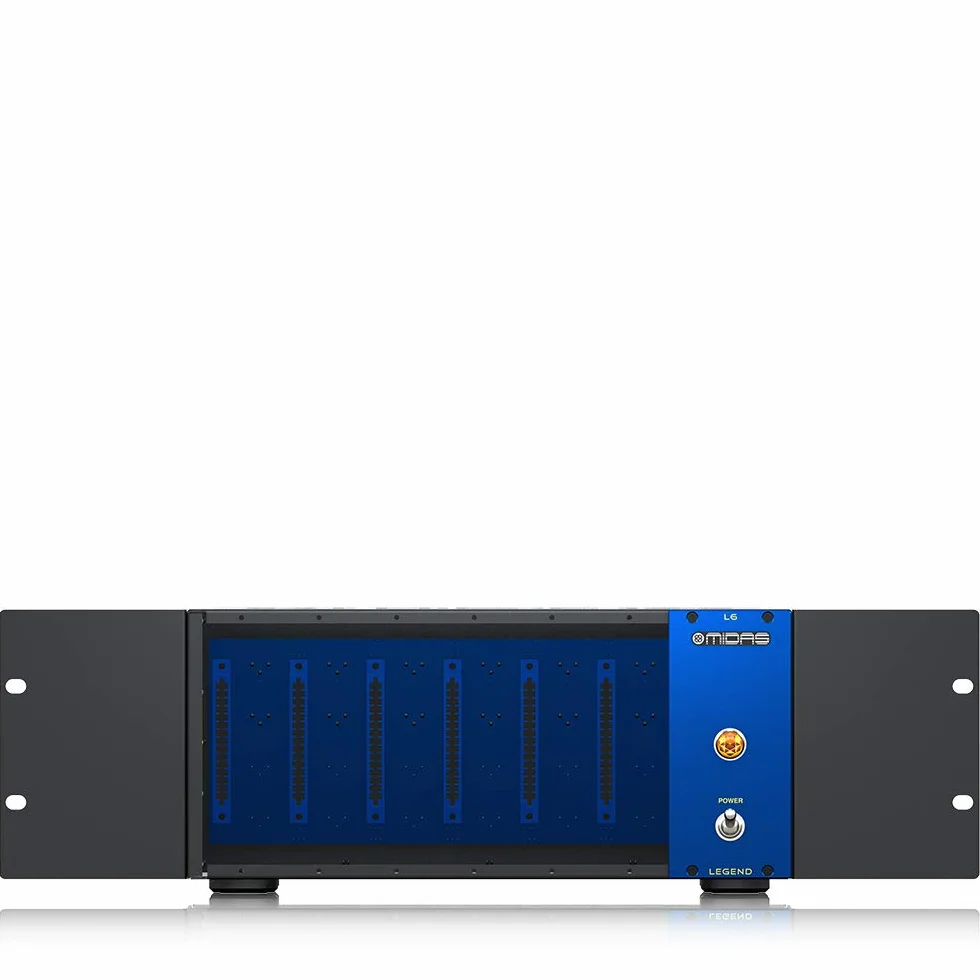 Midas LEGEND L6 Chassis portatile serie 500 per 6 moduli con routing audio e kit di montaggio su rack