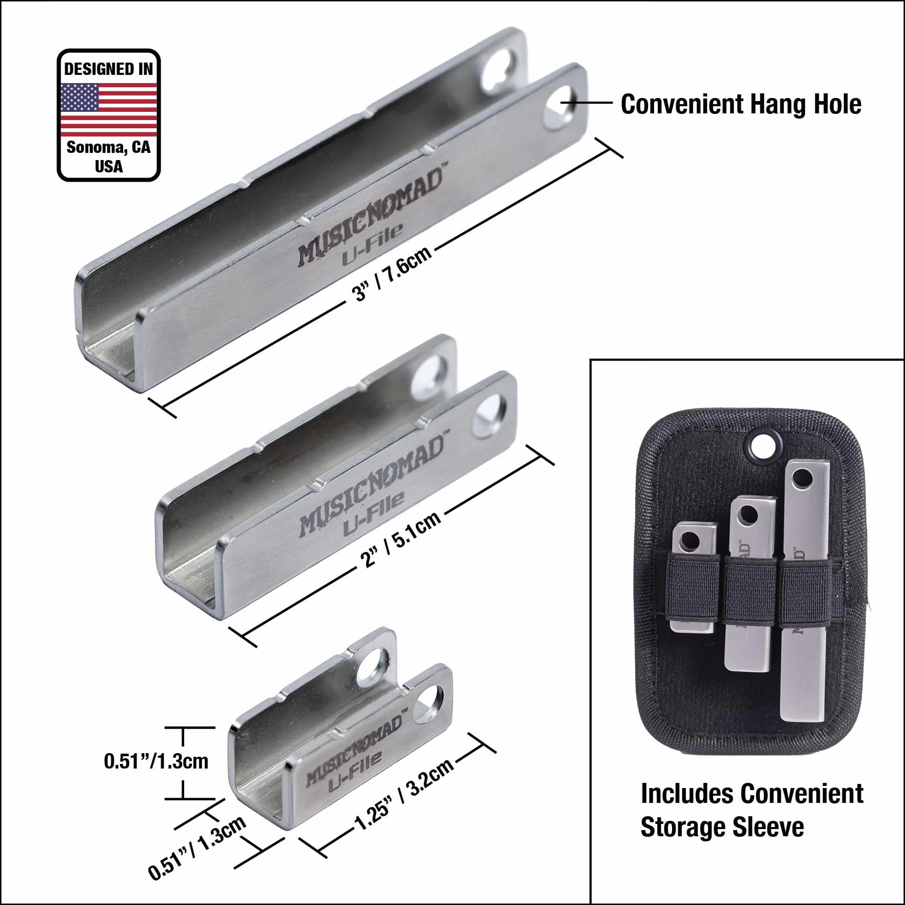 MusicNomad U-File MN813 - Livellatore singolo per tasti, confezione da 3