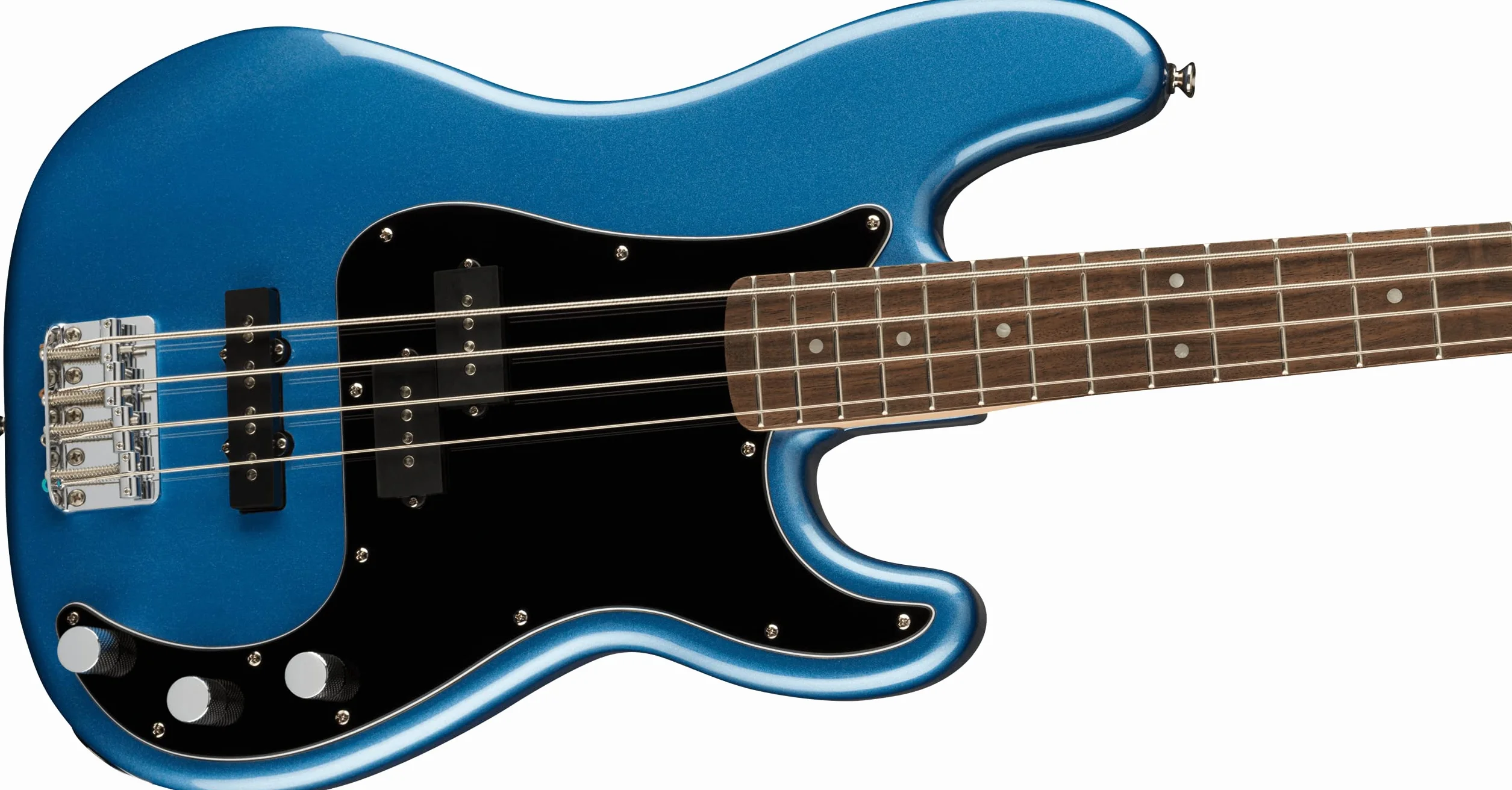Squier by Fender Affinity Series Precision Bass PJ, tastiera in alloro, battipenna nero, blu lake placid, Include lezioni virtuali gratuite su Fender Play