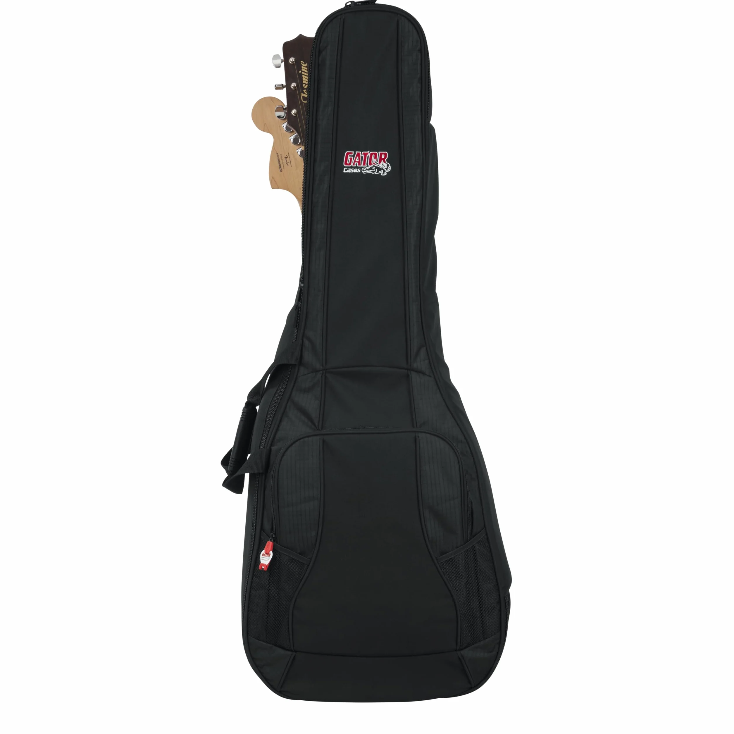 Gator CASES – Borsa Doppia per Chitarra Acustica ed Elettrica, Serie 4G, Imbottitura GFLEX 20mm, Nylon Resistente, Spallacci Zaino, Tasca Accessori 8GB-4G-ACOUELECT