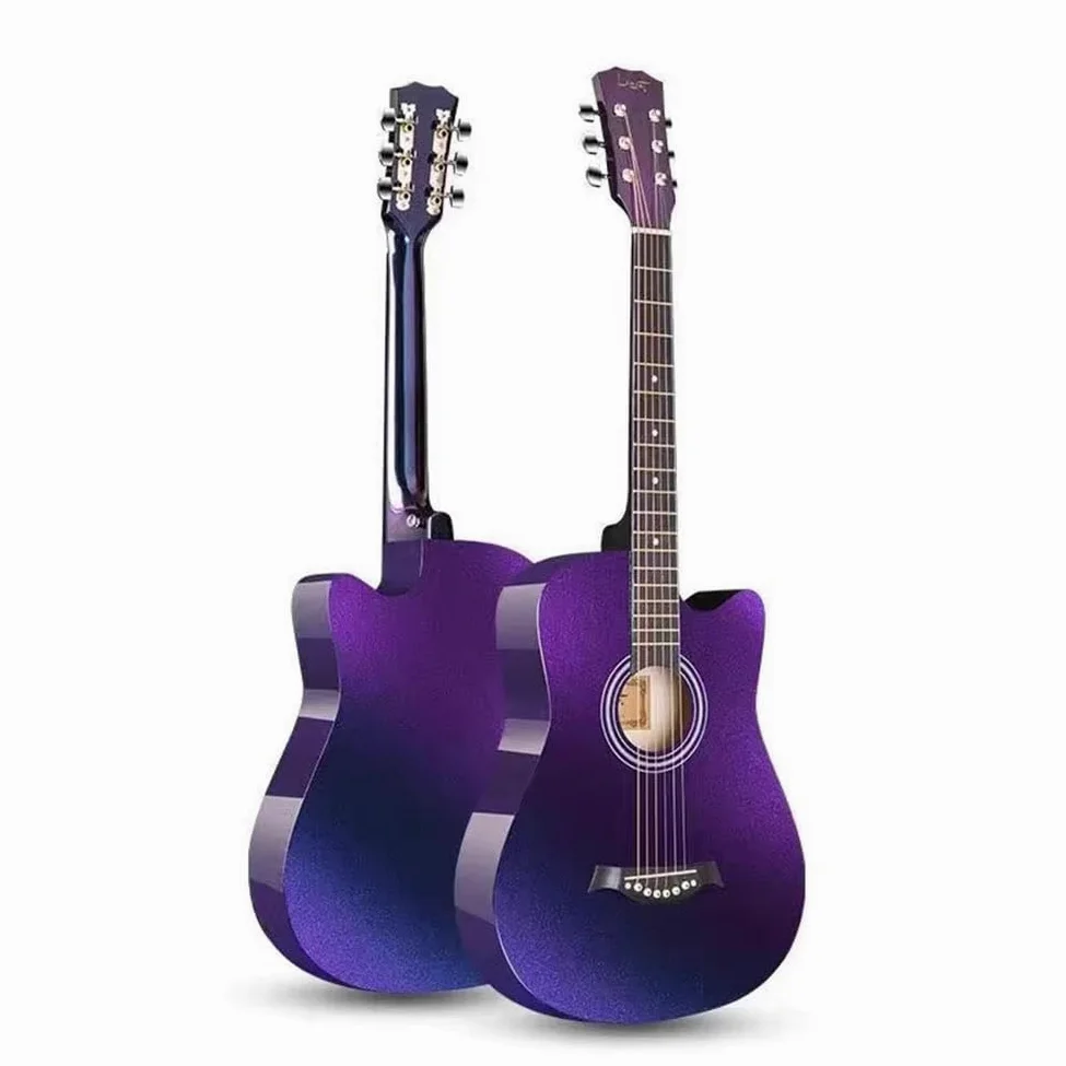 Set di chitarra acustica da 104 cm, per principianti e adulti, tutorial elementare di chitarra folk, kit base base con custodia
