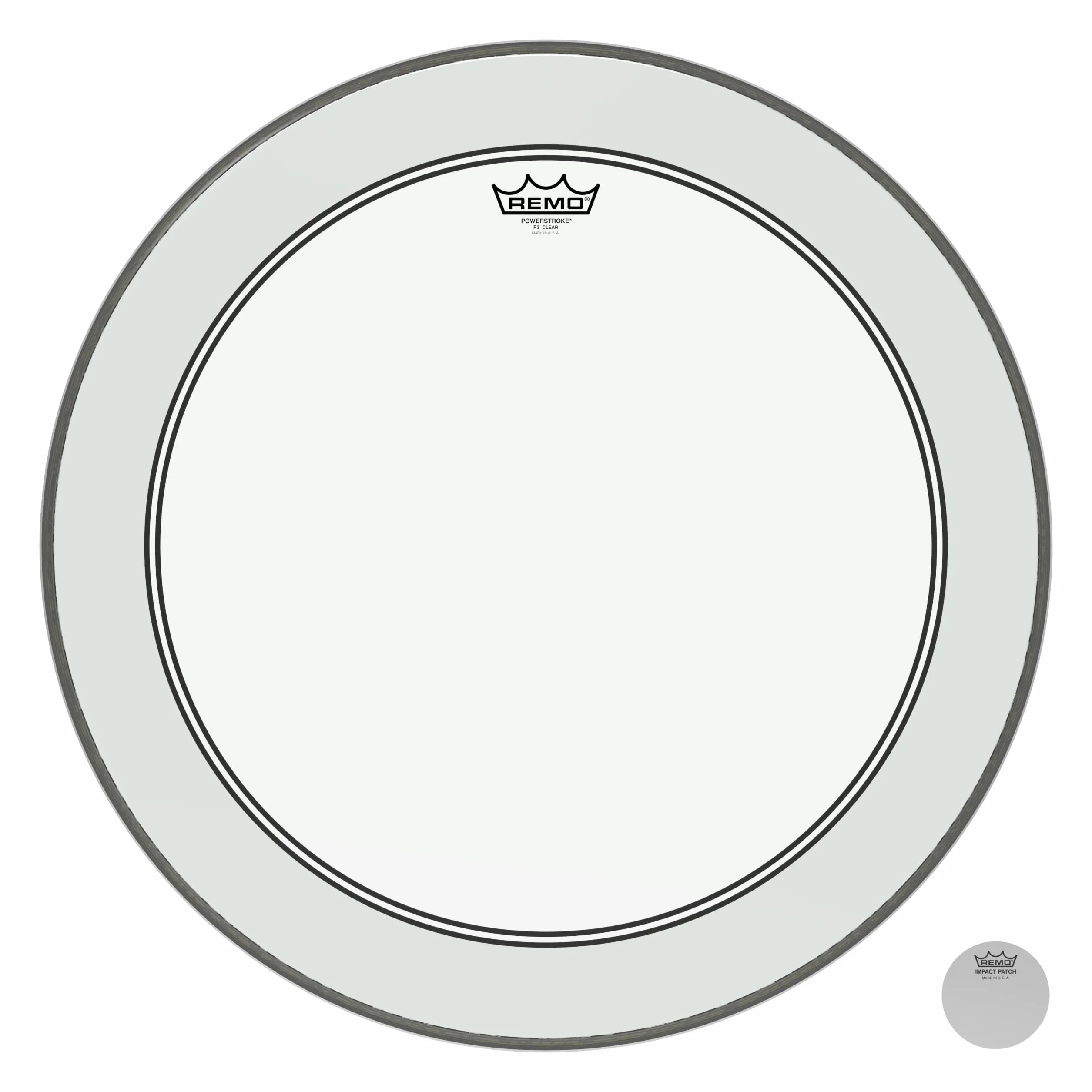 Remo Powerstroke 3 Trasparente Grancassa 22" – P3-1322-C2