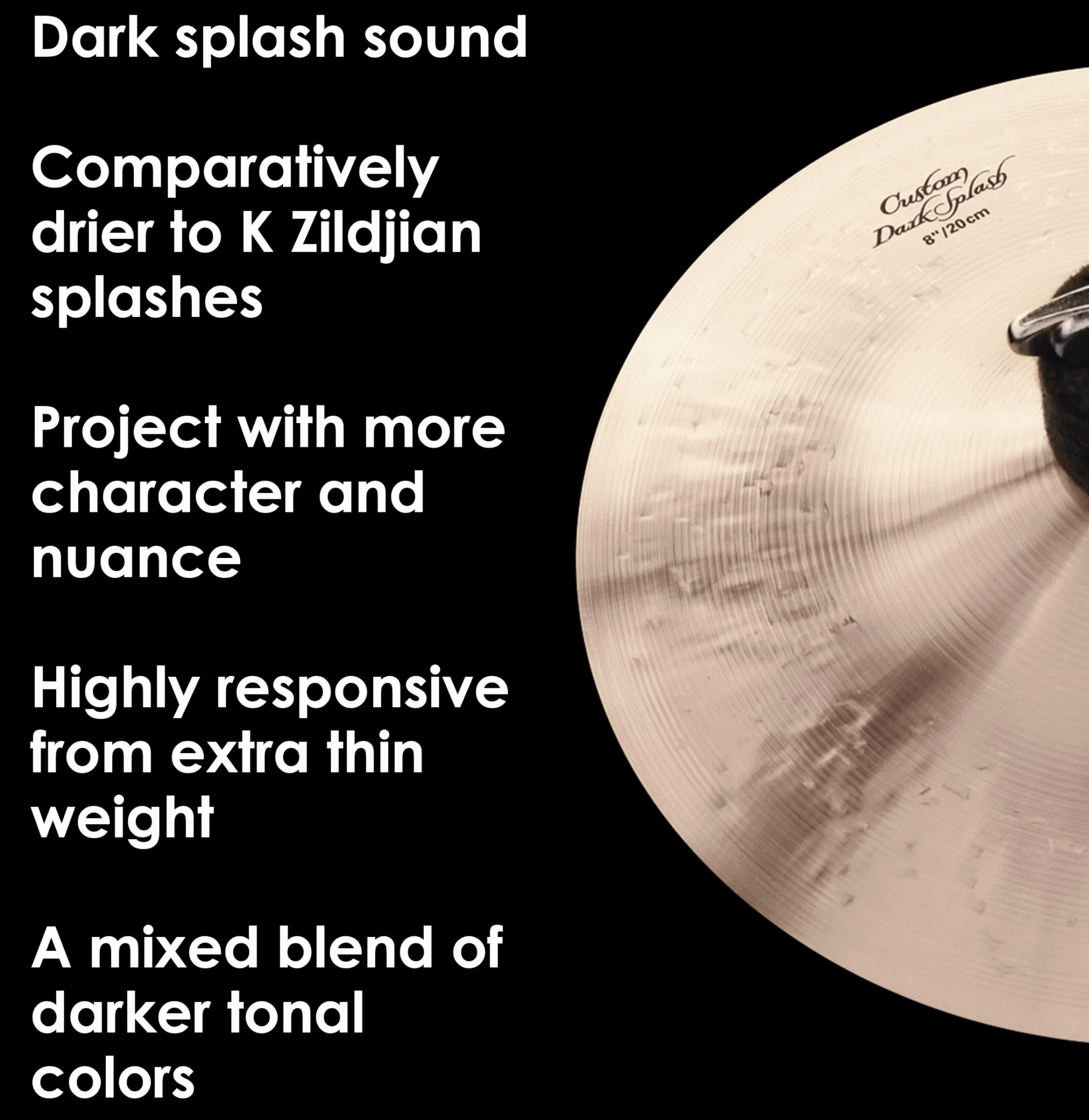 Zildjian K0930 Custom Dark Splash 8"