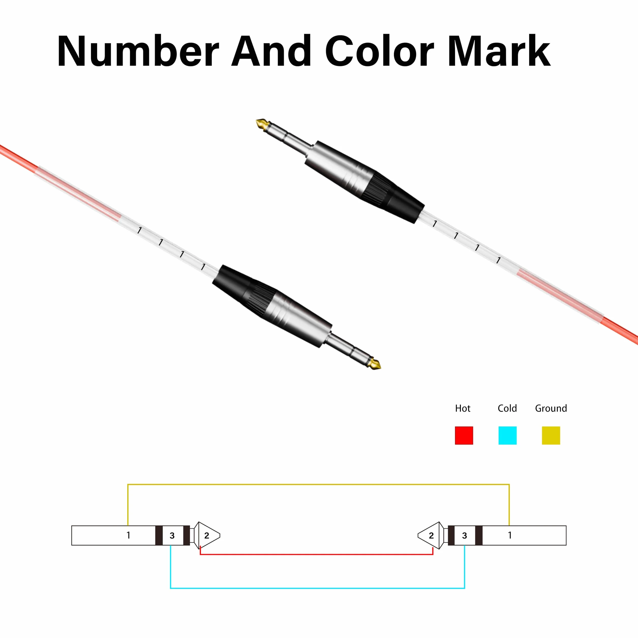PRORECK Cavo a serpente da 7,6 m, cavo audio schermato a 4 canali, TRS da 1/4" a TRS da 6,35 mm, con connettori contrassegnati a colori per palcoscenico professionale, studio e live (PR-TRS/TRS-4 x