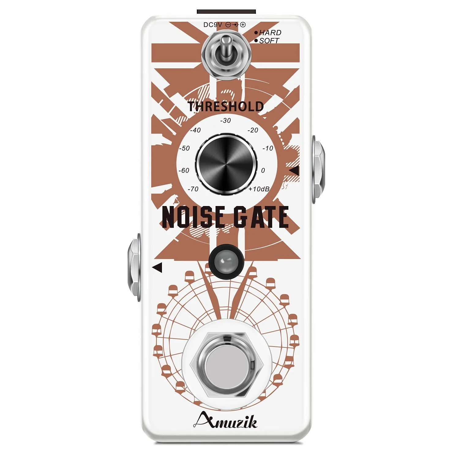 Amuzik Noise Killer Guitar Noise Gate Suppressor Effects Pedal 2 Modes True Bypass for Electric Guitars