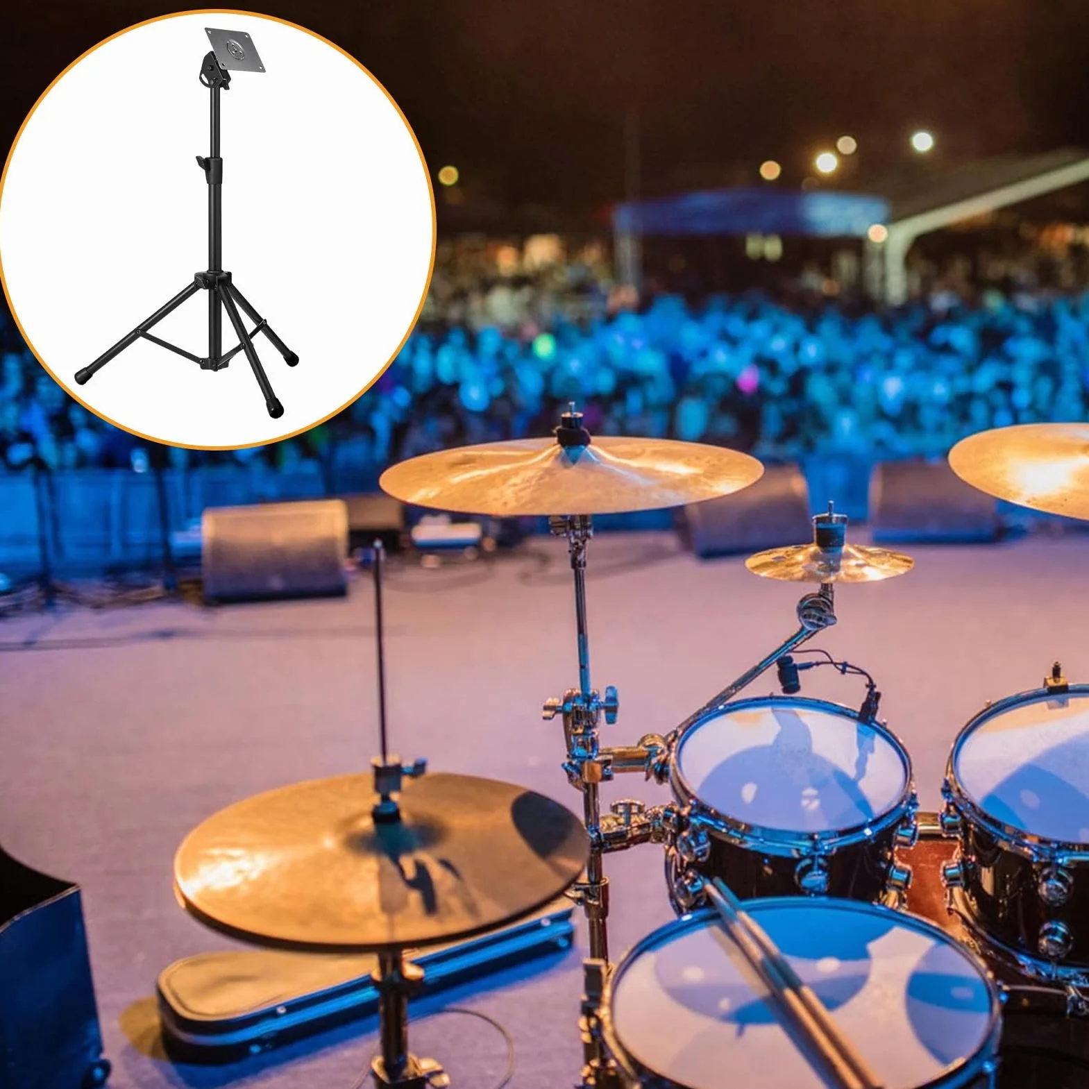 Supporto per Drum Pad - Supporto Regolabile per Rullante - Regolabile in Altezza per Drum Pad per Viaggi Casa Scuola Campeggio e Performance