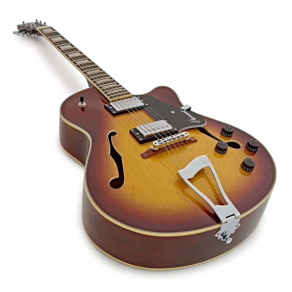 Hartwood Novella Chitarra Elettrica Hollowbody Jazz Vintage Sunburst