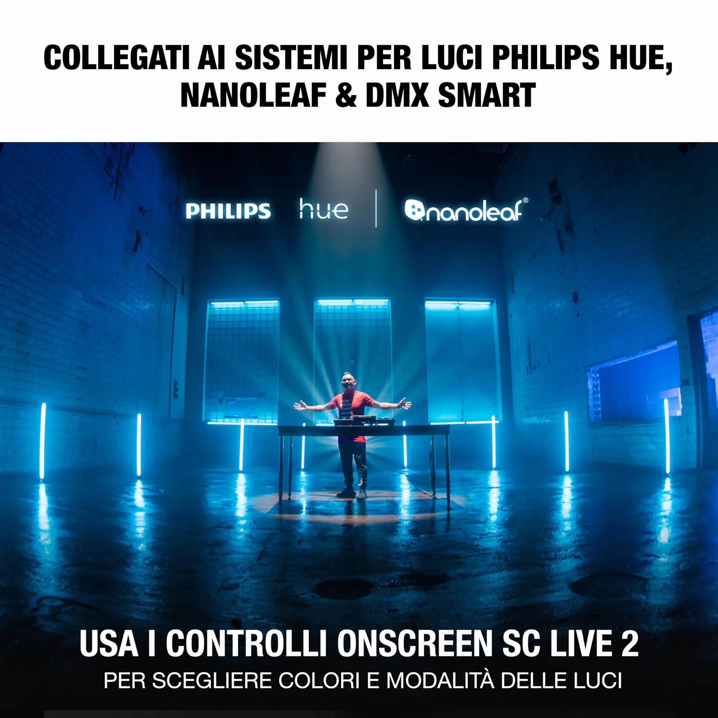 Denon DJ SC LIVE 2 – Console DJ con streaming da Amazon Music, Schermo Touch da 7”, Wi-Fi, casse, supporto per Serato DJ & Virtual DJ
