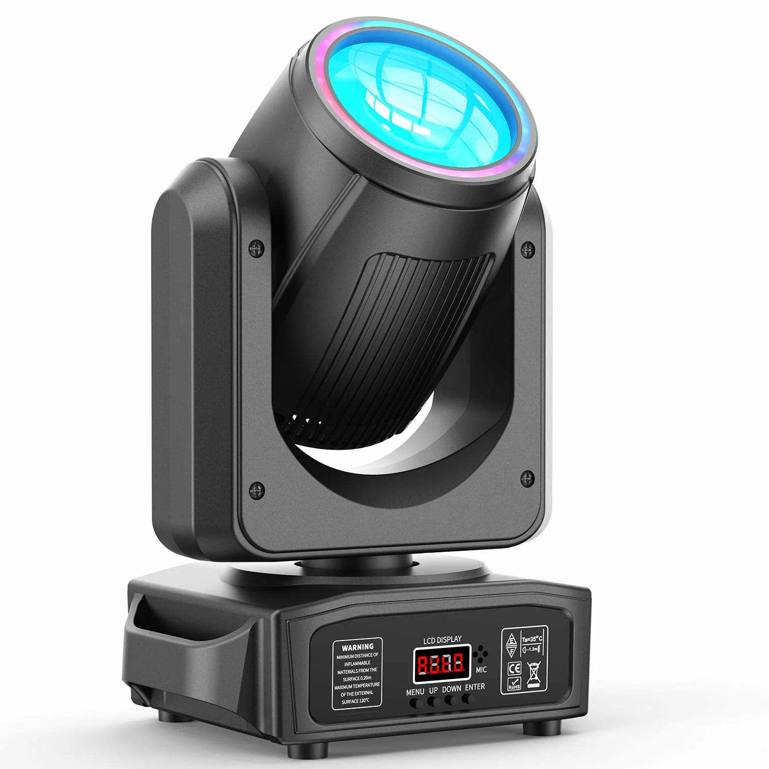 150W Teste Mobile LED Luce da Discoteca Luci Palco con 8 Gobo 18 Prisma DMX512 Controllo per palcoscenico discoteca festa matrimonio Natale Halloween