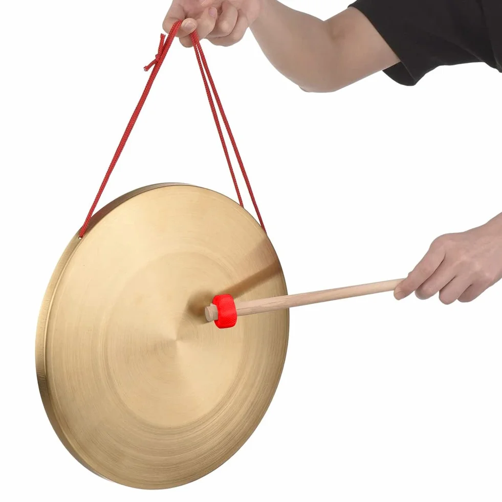 Piatti in Ottone Cappella 32 Cm Piatti Gong a Mano Tam Gong Portatile Strumento a Percussione Tradizionale per Orchestra Opera della Chiesa