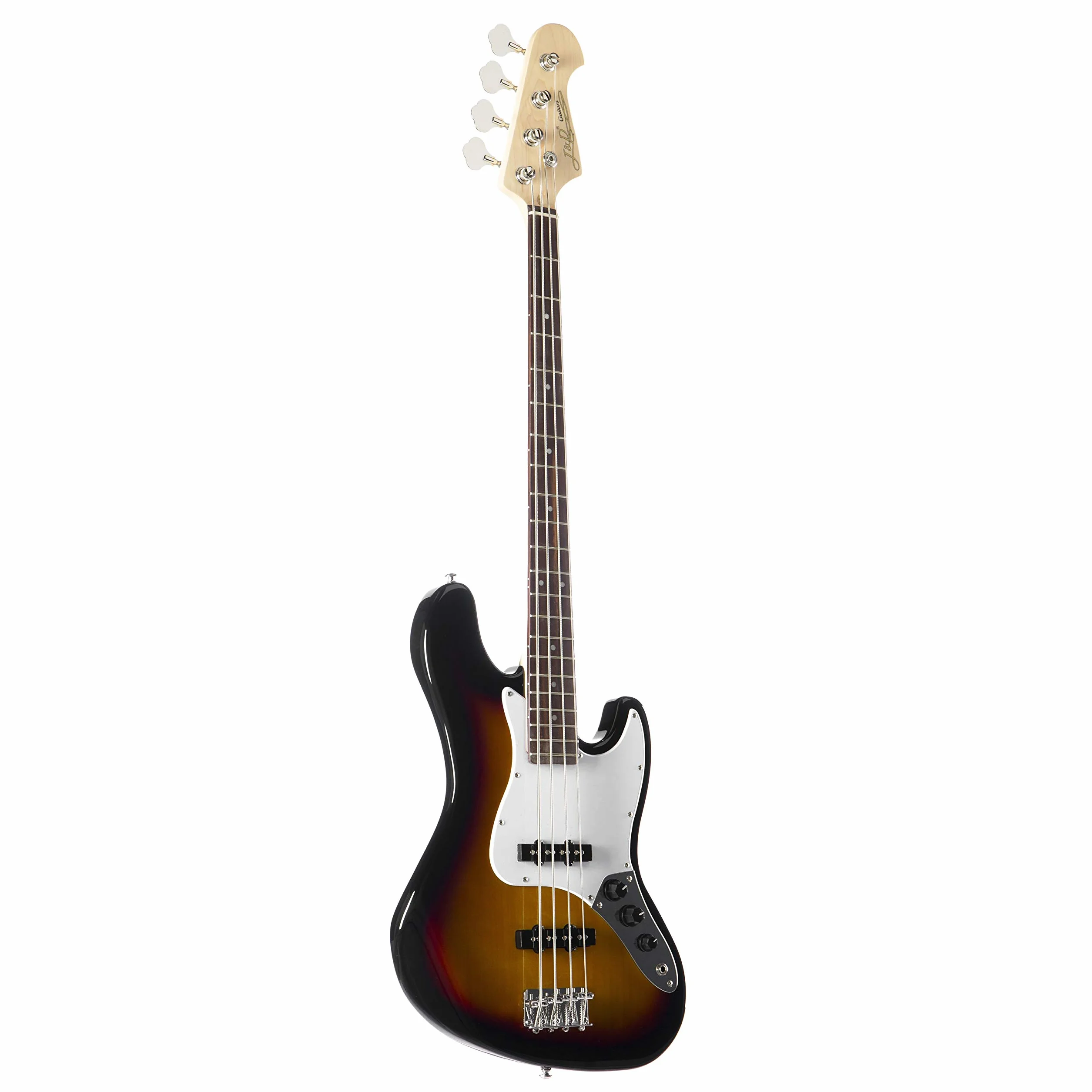 J & D JB-3TS Electric Bass (3-Tone Sunburst) - Basso elettrico a 4 corde