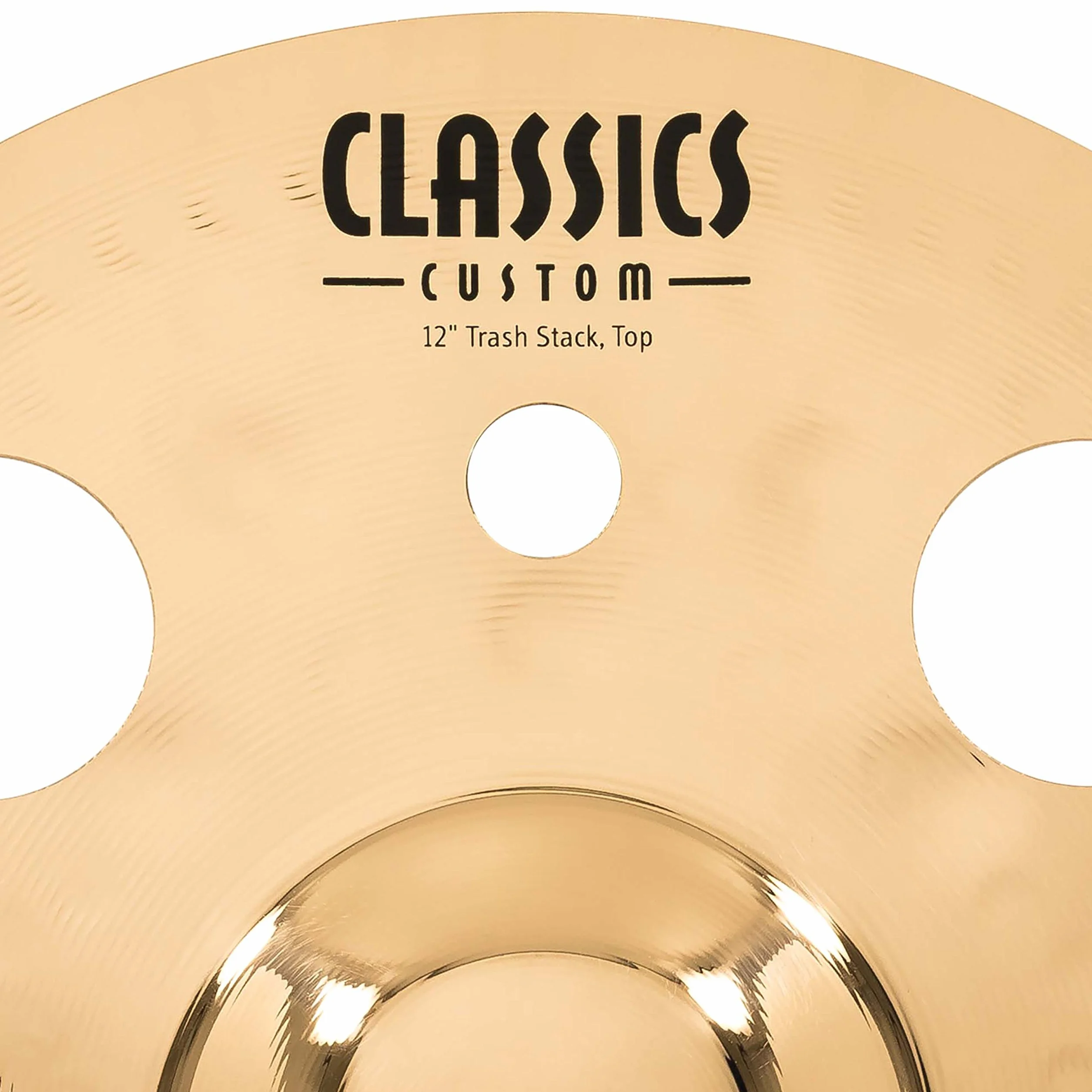 Meinl Cymbals Classics Custom Brilliant Piatti Trash Stack 12 pollici (30,48cm) con fori per Batteria - Coppia - Bronzo B12, Finitura Brillante, Prodotto in Germania (CC-12STK)