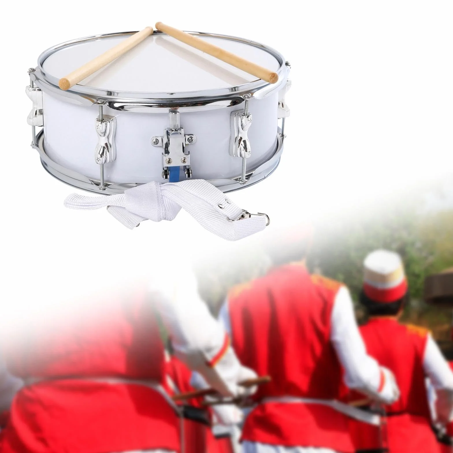 LOVIVER Rullante Pollici Batteria Musicale Strumenti Musicali Professionali per l'apprendimento della Musica Tamburo a Doppio Tono per Ragazzi Ragazze,
