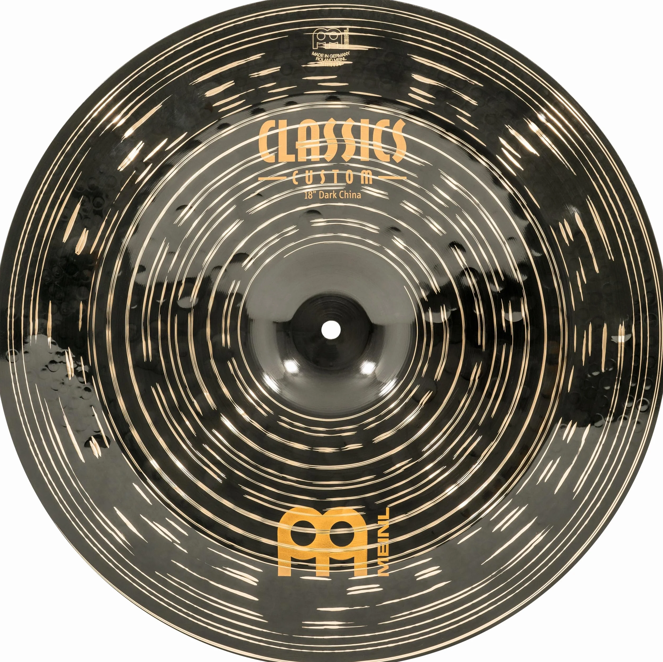 Meinl Cymbals Classics Custom Dark Piatto China 18 pollici (45,72cm) per Batteria - Bronzo B12, Finitura Scura, Prodotto in Germania (CC18DACH)