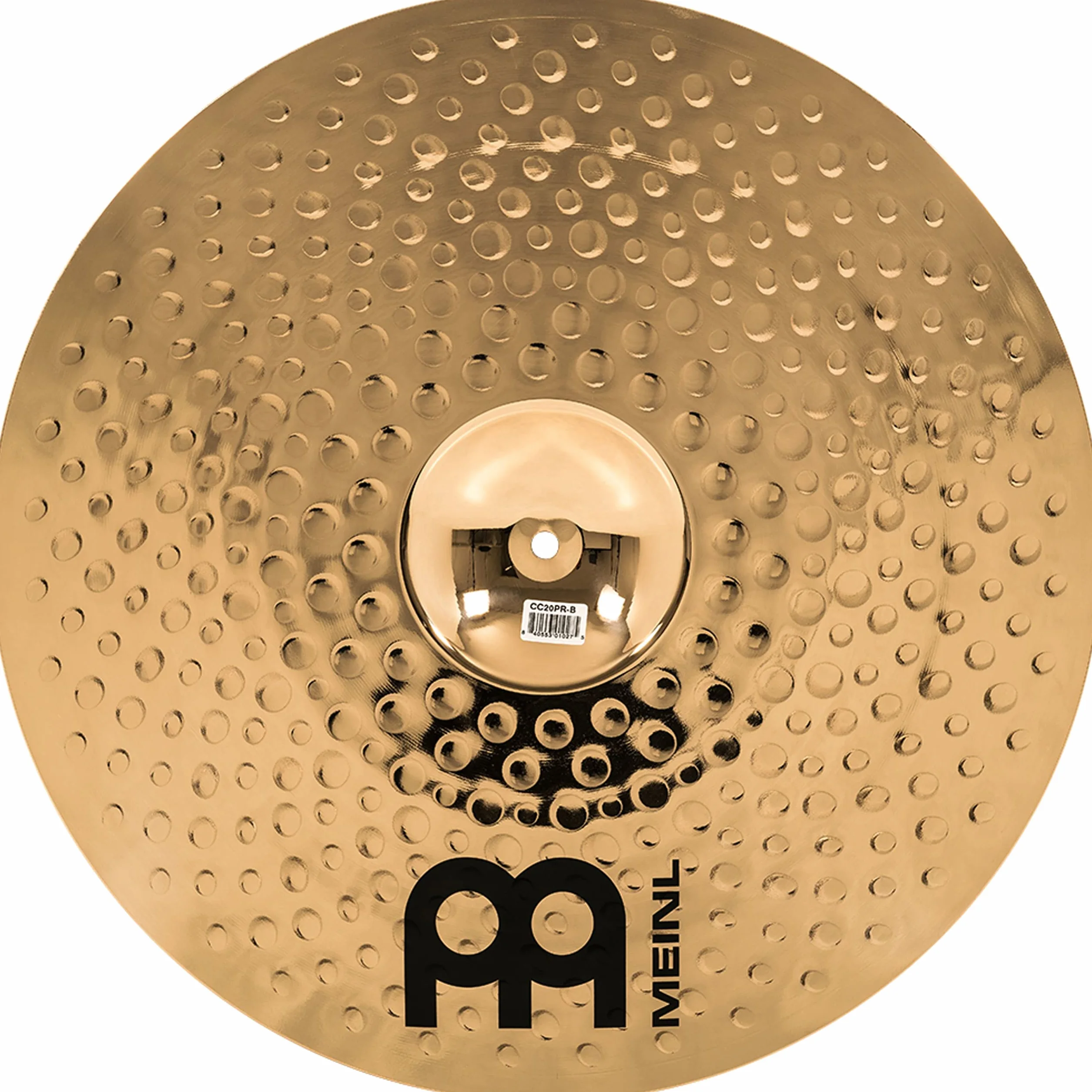 Meinl Cymbals Classics Custom Brilliant Piatto Powerful Ride 20 pollici (50,80cm) per Batteria - Bronzo B12, Finitura Brillante, Prodotto in Germania (CC20PR-B)