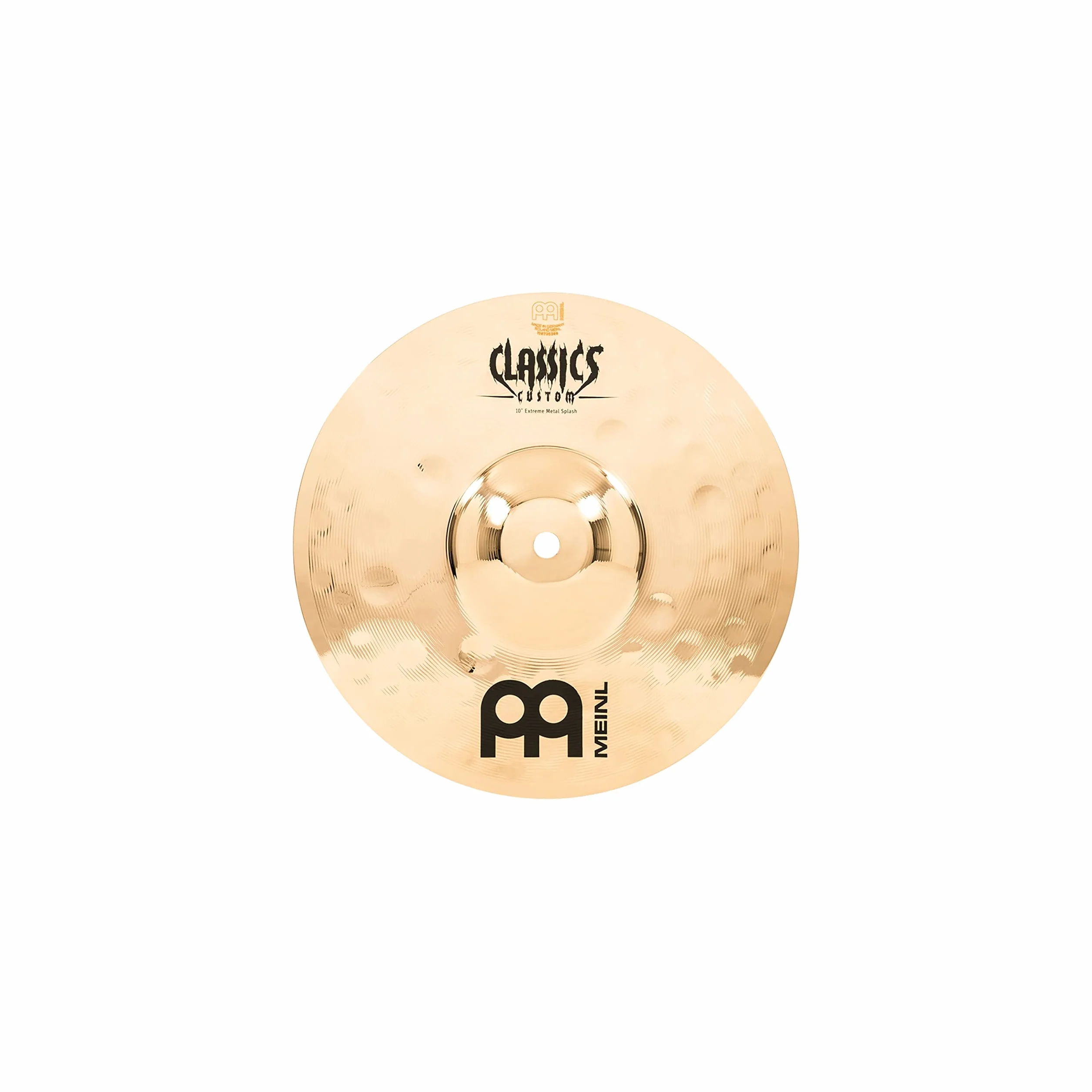 Meinl Cymbals Classics Custom Extreme Metal Piatto Splash 10 pollici (25,40cm) per Batteria - Bronzo B12, Finitura Brillante, Prodotto in Germania (CC10EMS-B)