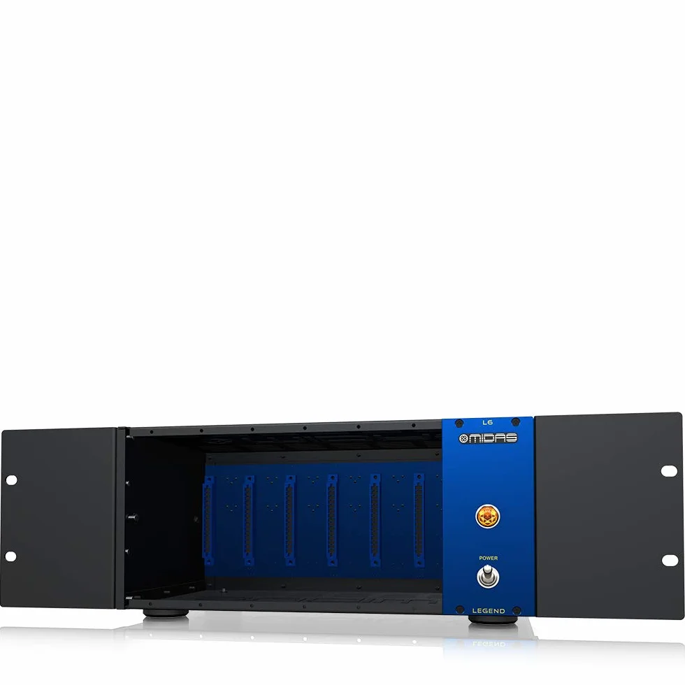 Midas LEGEND L6 Chassis portatile serie 500 per 6 moduli con routing audio e kit di montaggio su rack