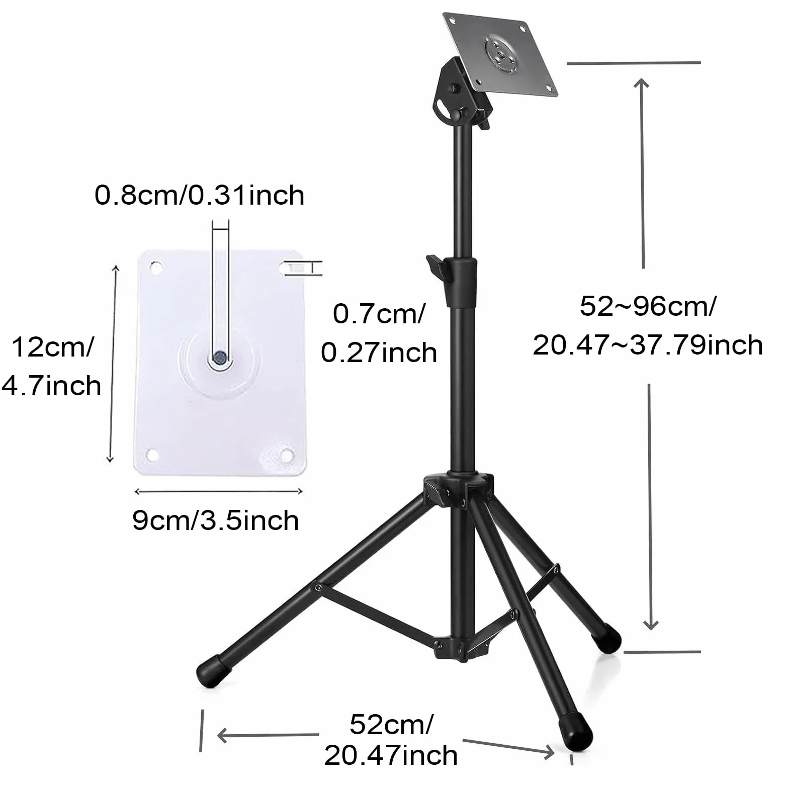 Supporto per Drum Pad - Supporto Regolabile per Rullante - Regolabile in Altezza per Drum Pad per Viaggi Casa Scuola Campeggio e Performance