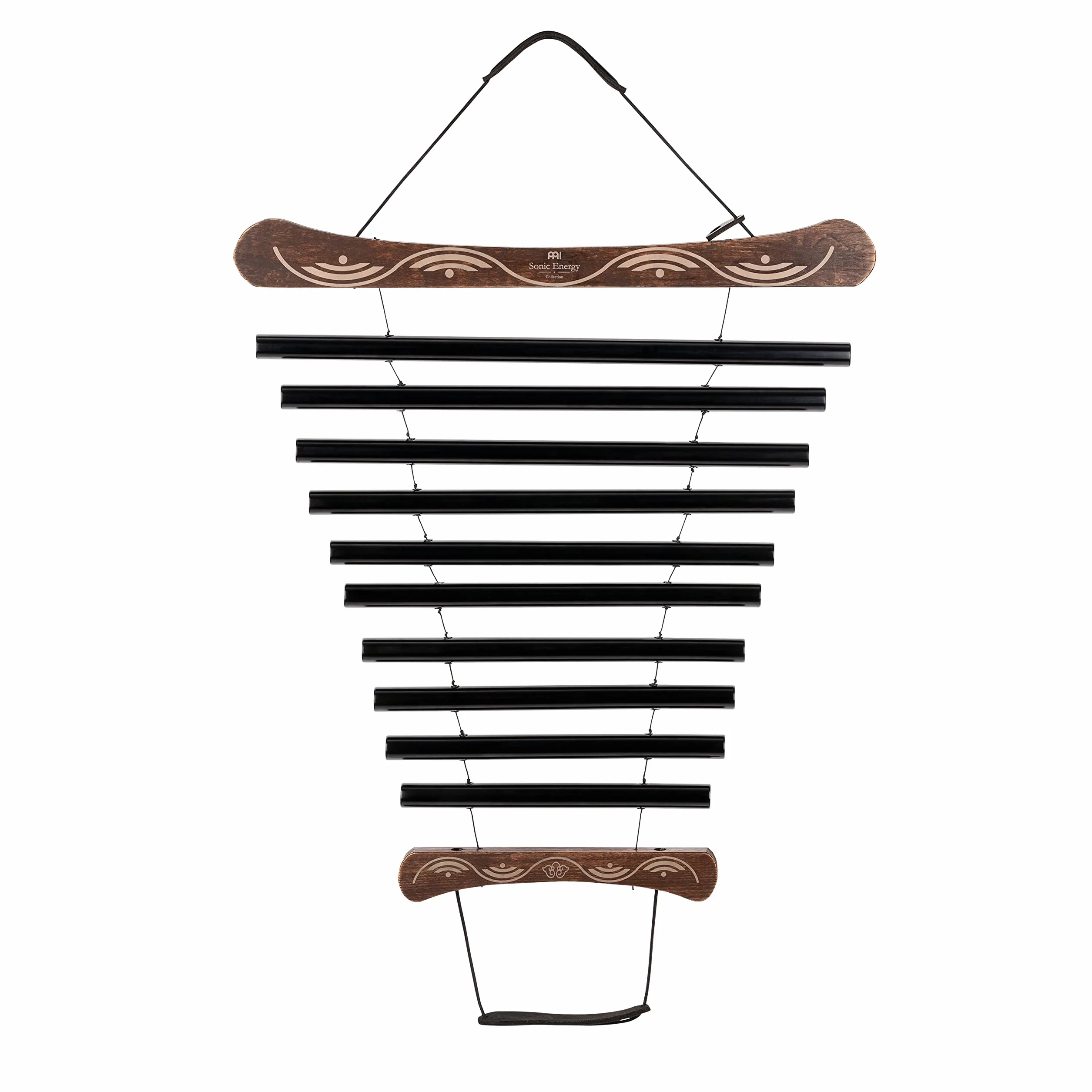 Meinl Sonic Energy Meditation Flow Chimes per rilassare la guarigione del suono con martello e borsa, garanzia di 2 anni (MFC10CMIBK)