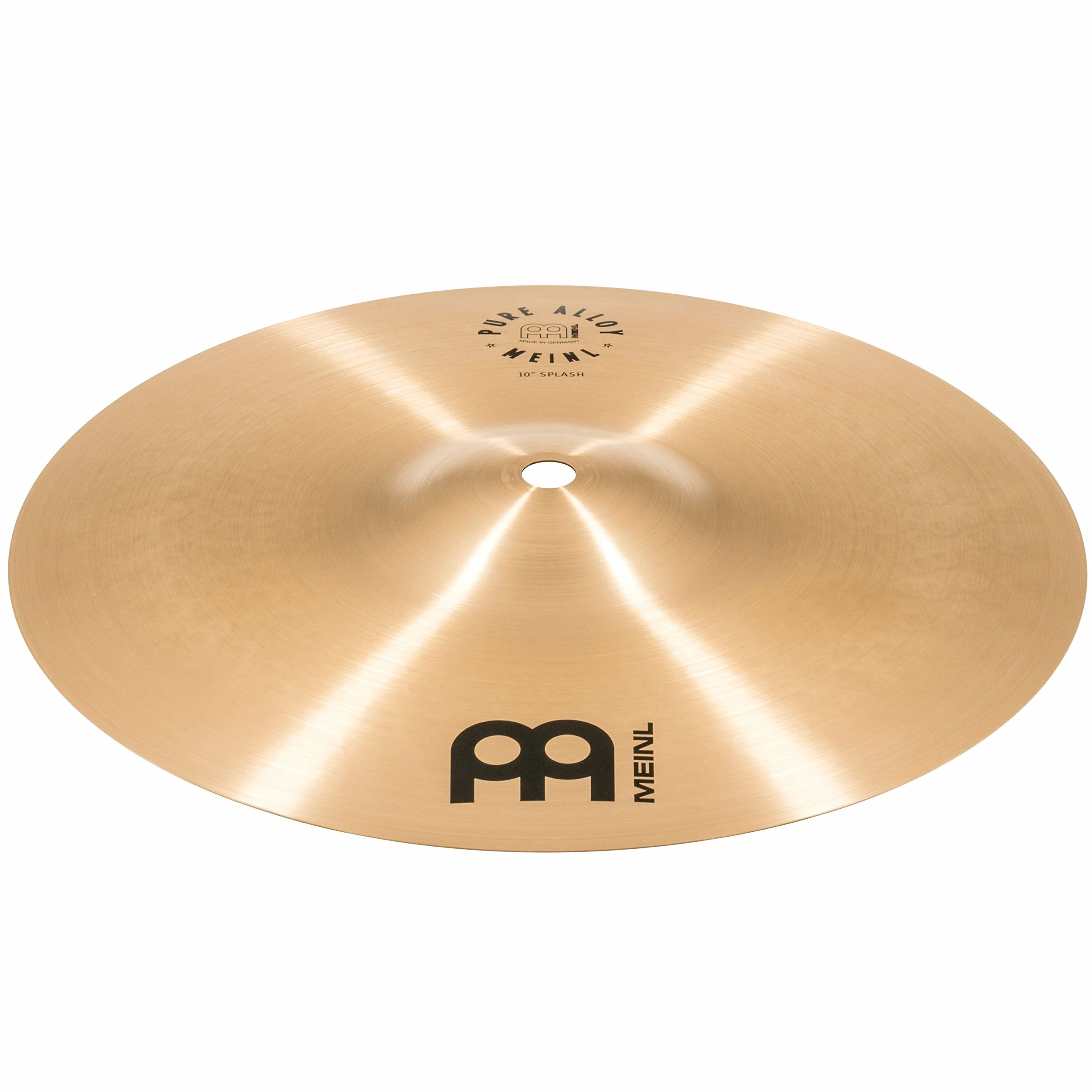 Meinl Cymbals Pure Alloy Piatto Splash 10 pollici (25,40cm) per Batteria - Bronzo puro in Lega, Finitura Tradizionale (PA10S)