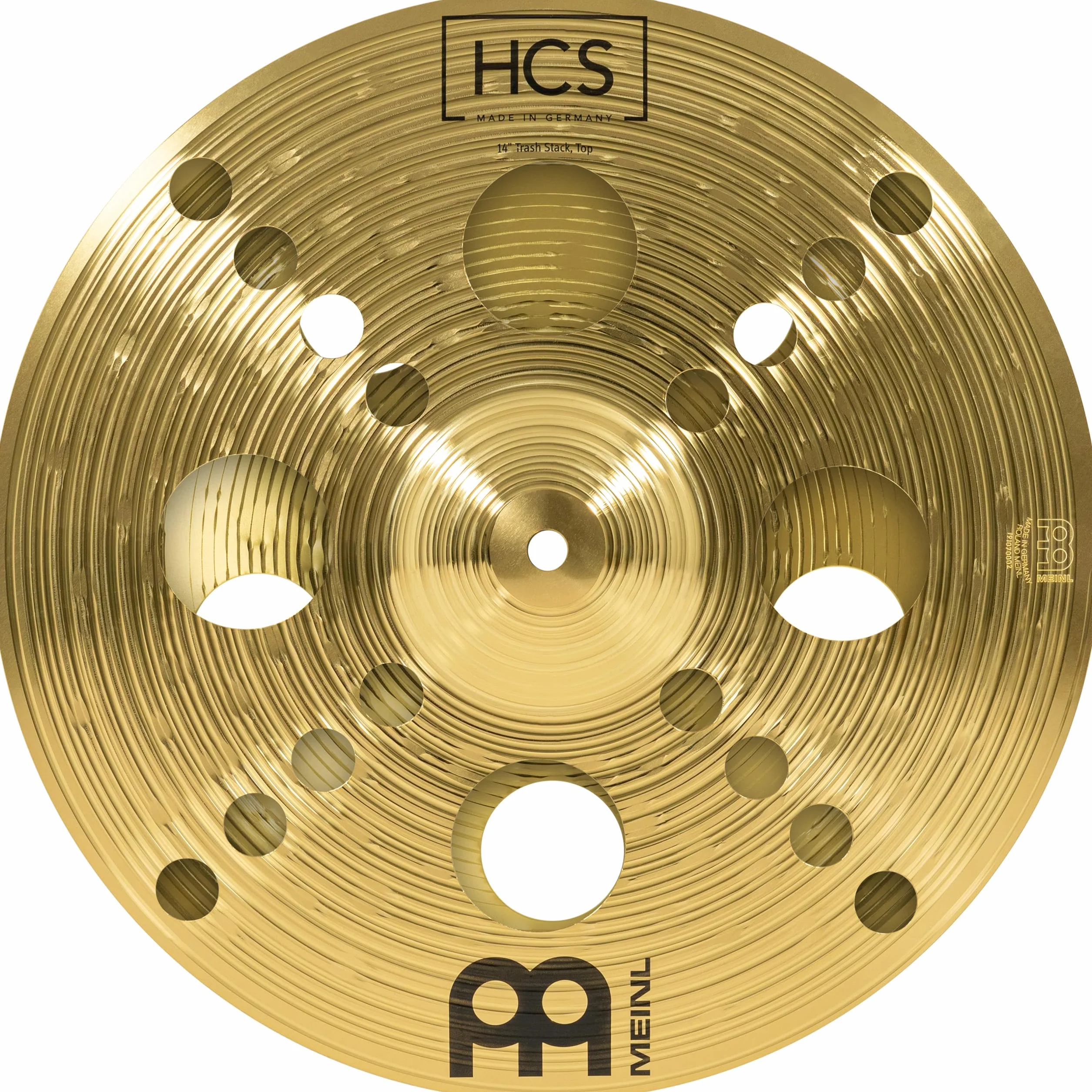 Meinl Cymbals HCS piatto Trash Stack 14 pollici (35,56cm) per Batteria – Finitura Tradizionale Ottone, Made In Germany (HCS14TRS)
