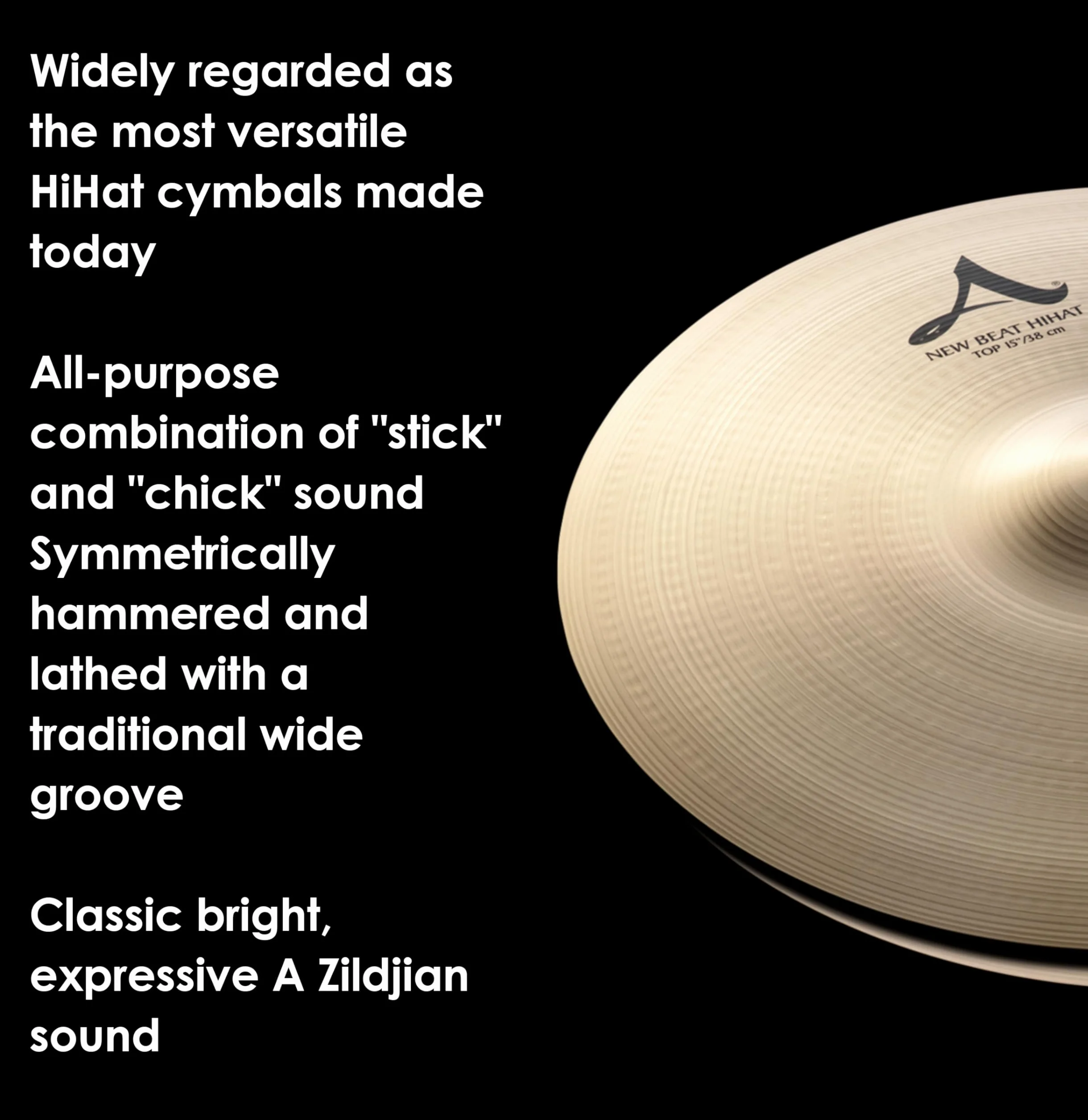 Zildjian A' Zildjian NewBeat HiHat 15", Traditional Finish - HiHat