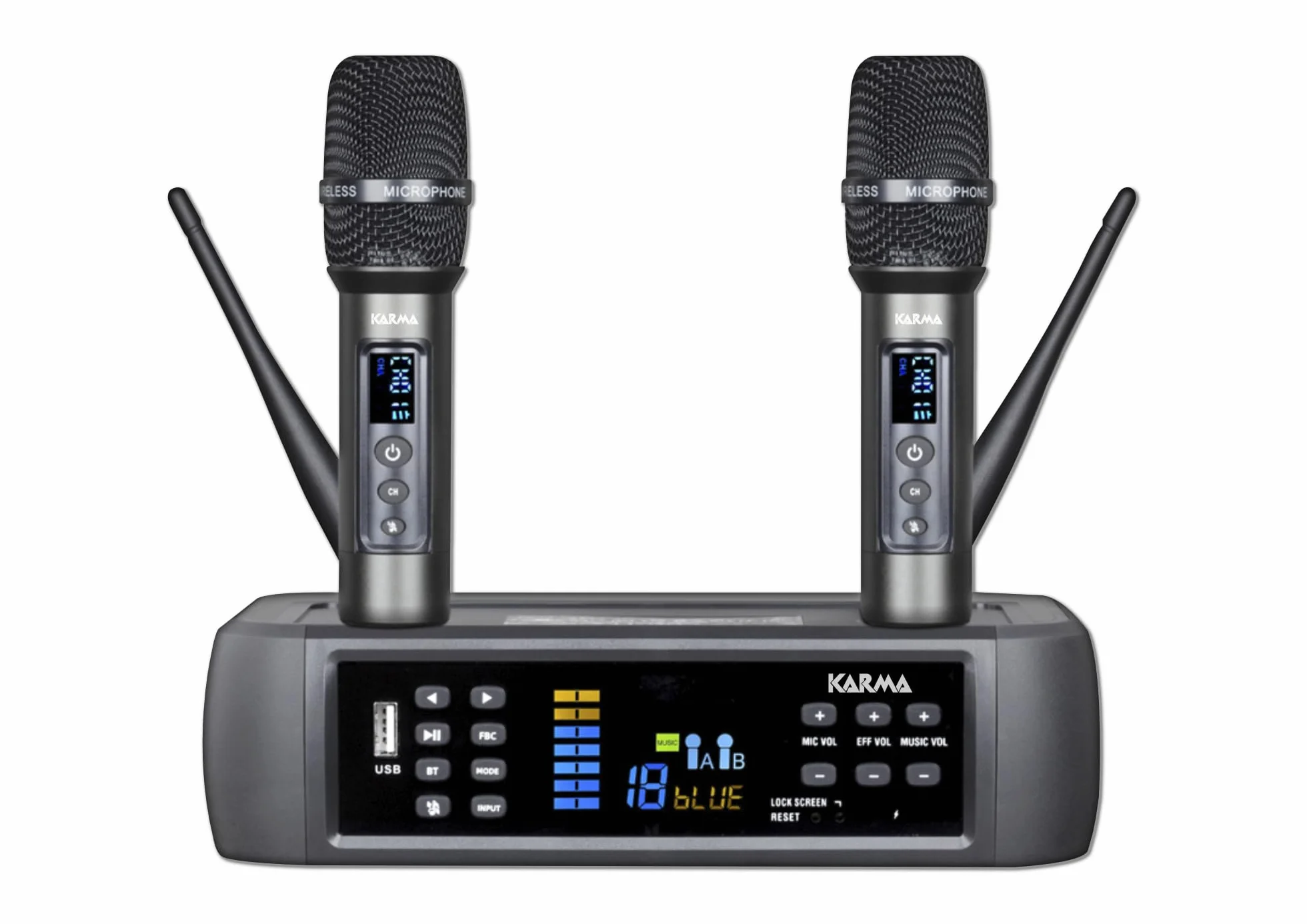 Base multimediale con doppio radiomicrofono
