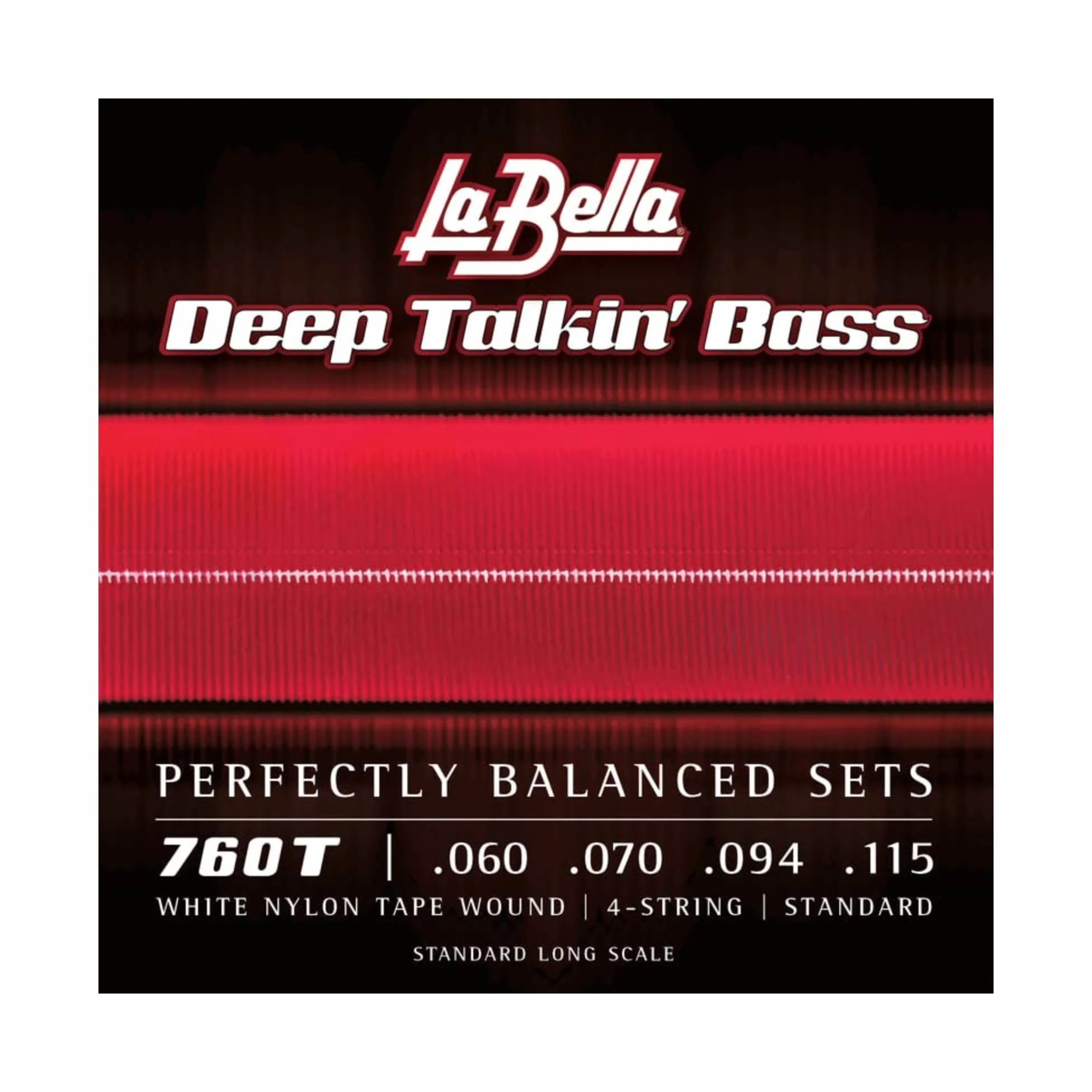 La Bella Strings »DEEP TALKIN' BASS - 760T WHITE NYLON - E-BASS« Corde per Basso Elettrico - White Nylon Tape Wound - Standard: 060-115
