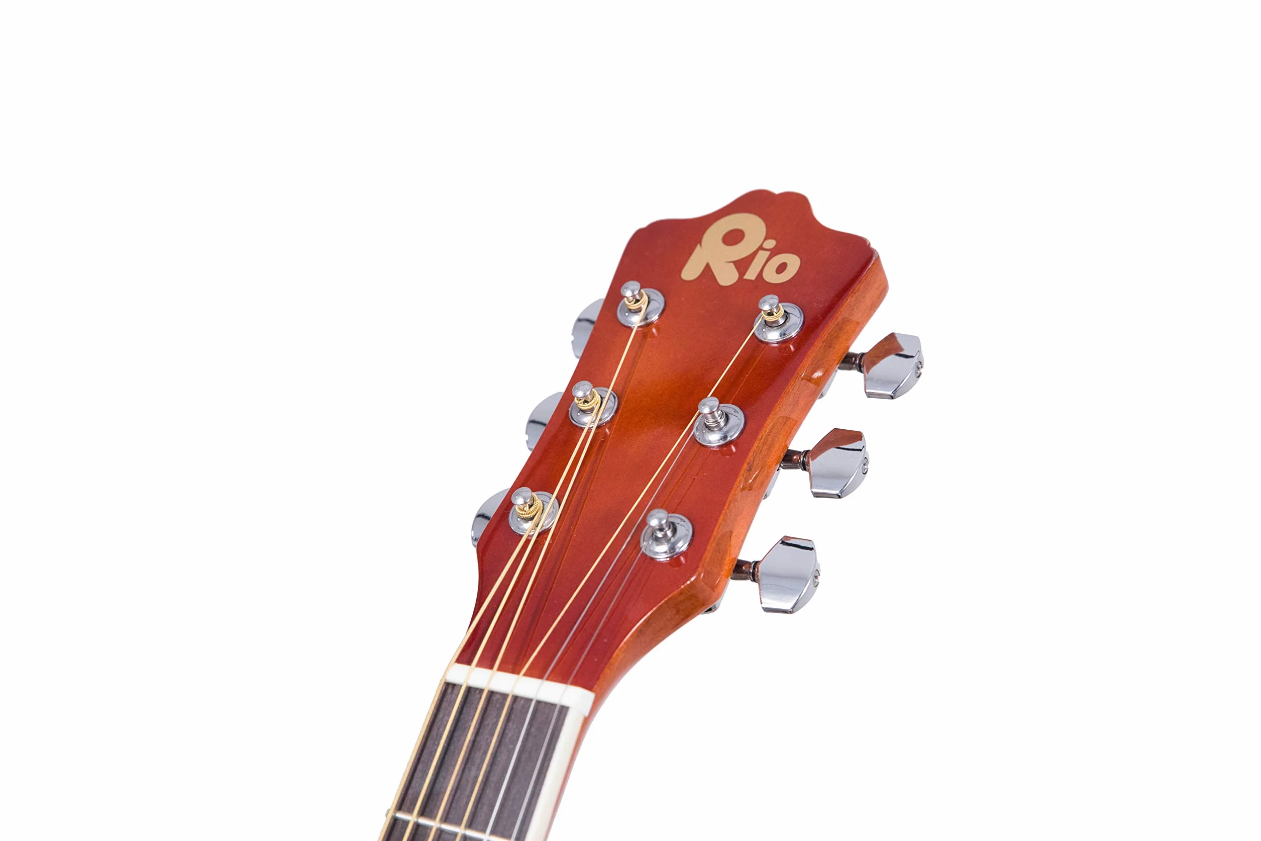 Rio Natural 4/4 Full Size 41 Pollici Chitarra Acustica Pacchetto Outfit Principiante Dreadnought Corda d'acciaio - NUOVO (Naturale)