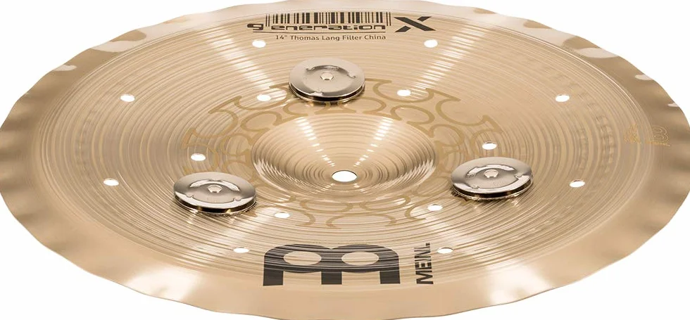 Meinl Cymbals GX-14FCH-J Generation X Thomas Lang Signature - Piatto Jingle Filter China, 14" (35,6 cm), Finitura standard