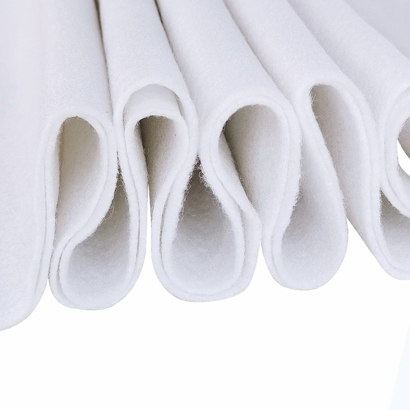 Jtnohx Tessuto di Feltro artigianale, 90X90CM Fogli di Feltro Morbido per L'artigianato, 1,4 mm Pannolenci Colorati Morbido per Cucire(Colore Bianco)