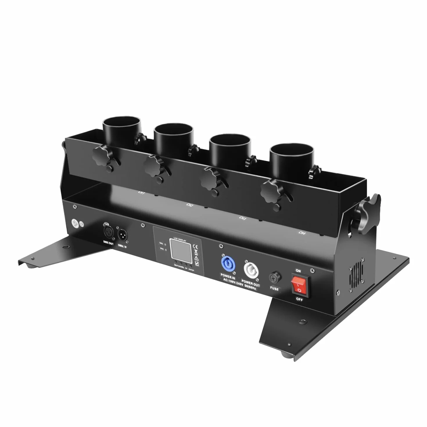 DMX, macchina per coriandoli a 4 teste con controllo DMX, macchina per coriandoli per feste e matrimoni