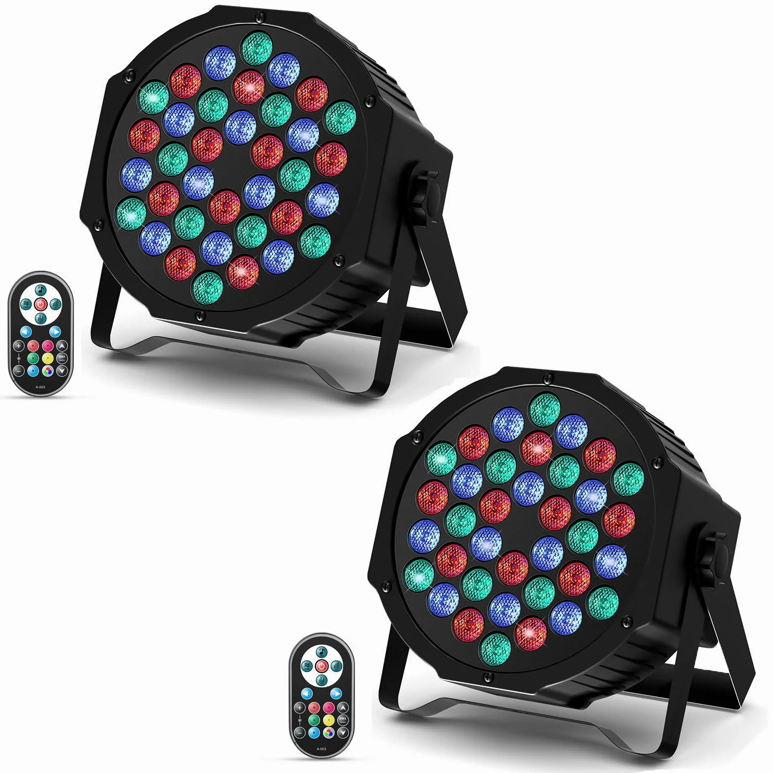 U`King 36 LED 72W Par RGB Light with Remote and Sound Activated for Party DJ Disco Stage