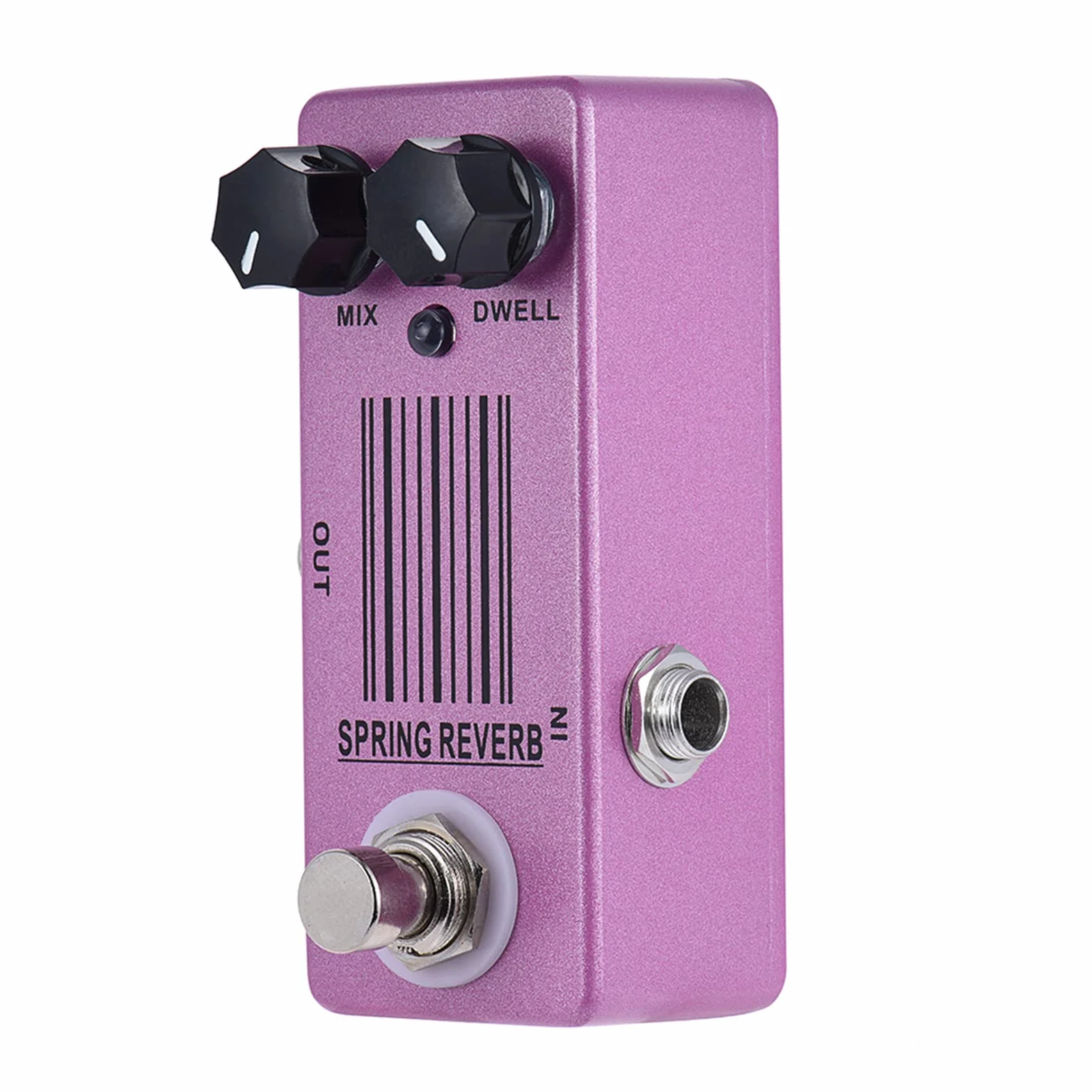 POENVFPO MOSKY MP-51 Mini Pedale Effetto per Chitarra Spring Reverb, Struttura in Metallo, True Bypass, Controllo Mix Regolabile, Indicatore LED per Chitarra Elettrica