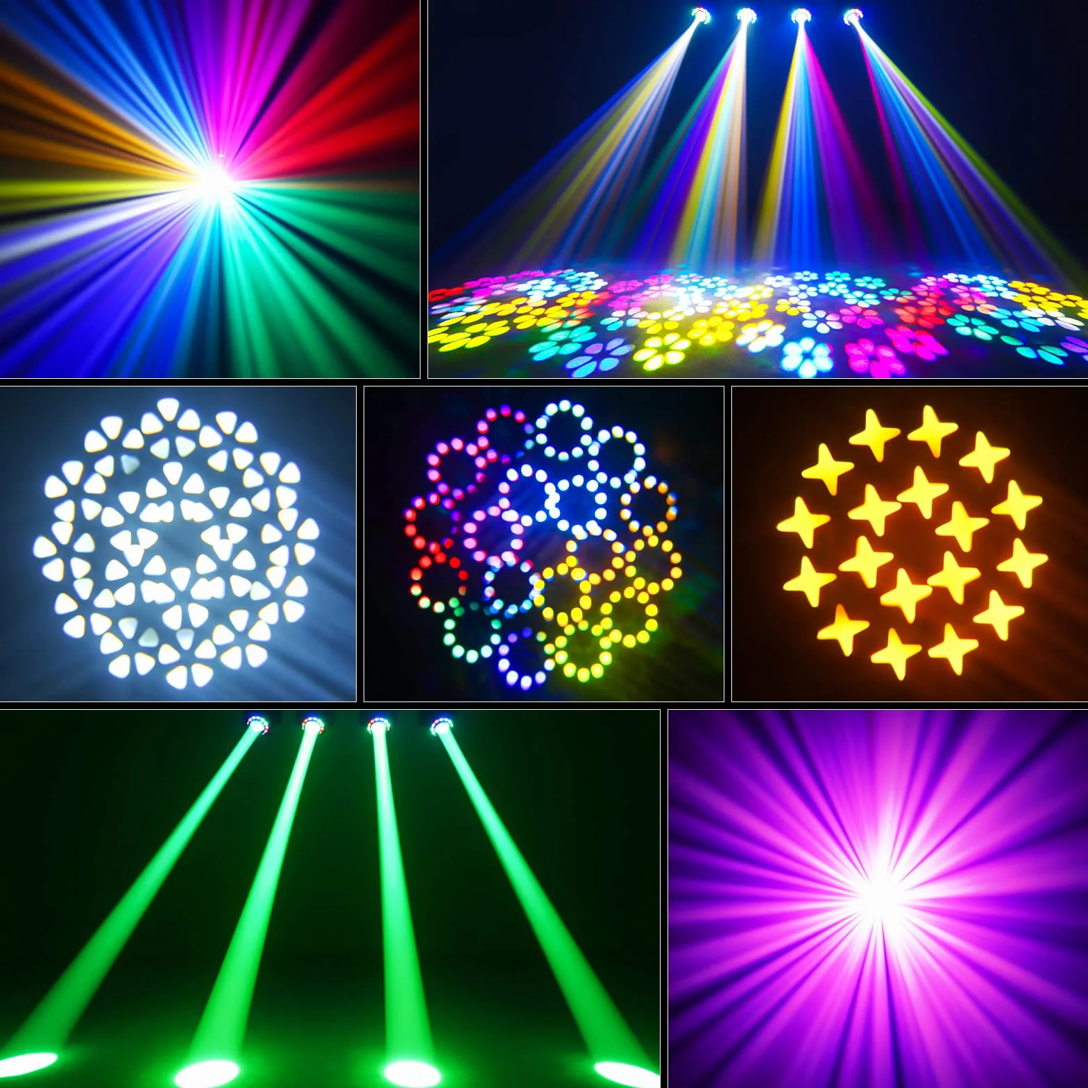 Teste Mobili LED 100W con Telecomando Beam Moving Head 10 Gobos 8colori 18 prismi Luci da Discoteca per Disco Club Bar Illuminazione