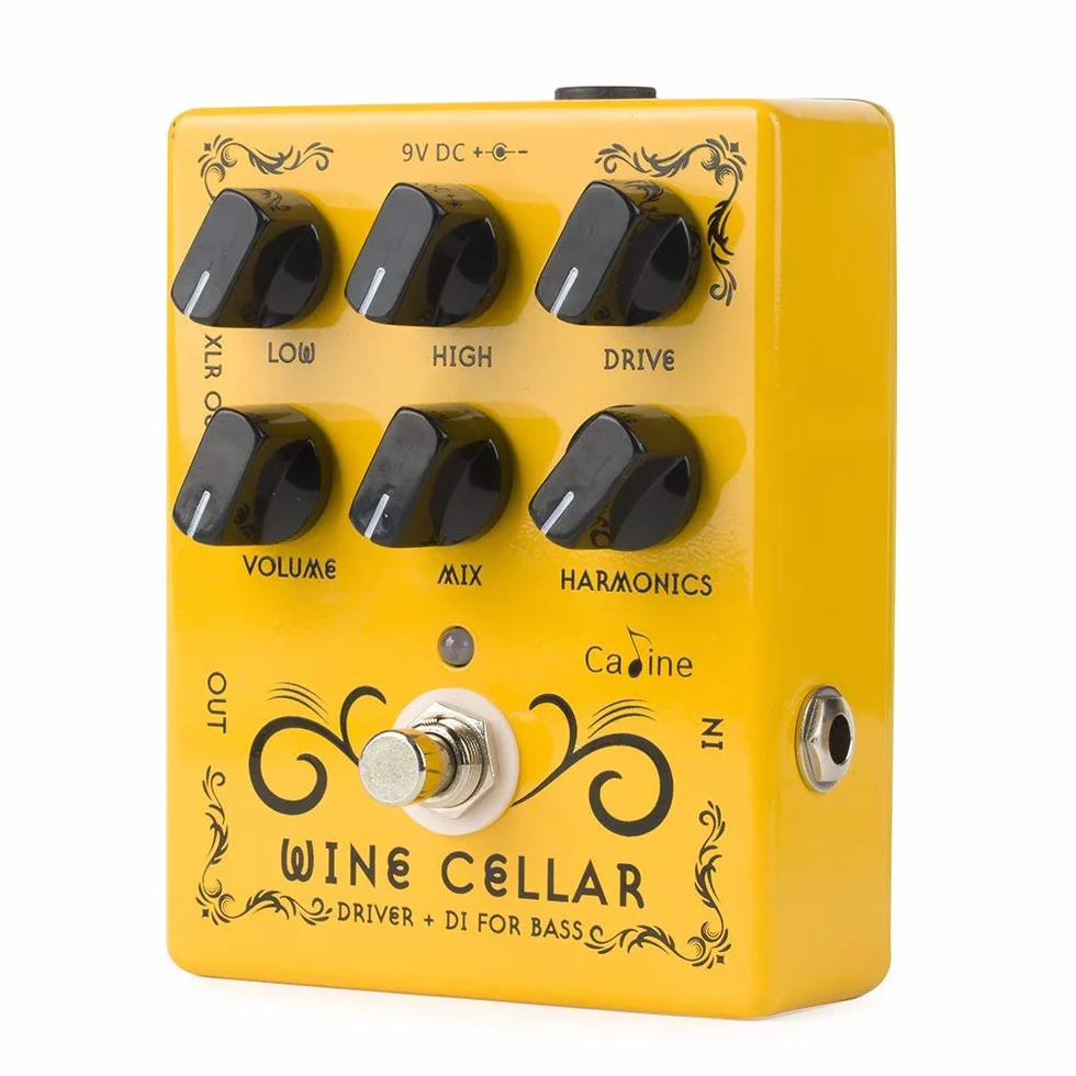 Caline Pedali Driver Chitarra Effetti Pedale Classico Tubo Basso Chitarra Amp Pedale Metallo Ture Bybass Cantina Giallo CP-60