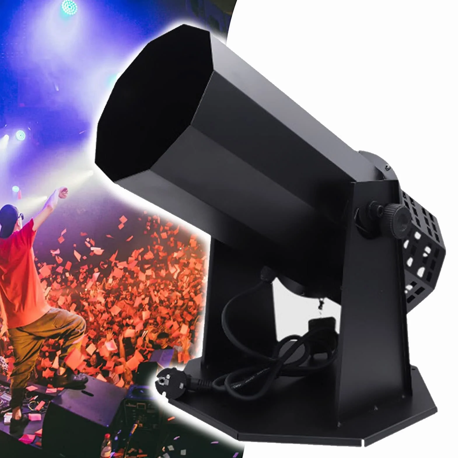 ANUU Cannon Confetti Machine Coriandoli Blaster Gun Lancia coriandoli Professionale per concerti, Feste, Club, Matrimoni, teatro con Telecomando