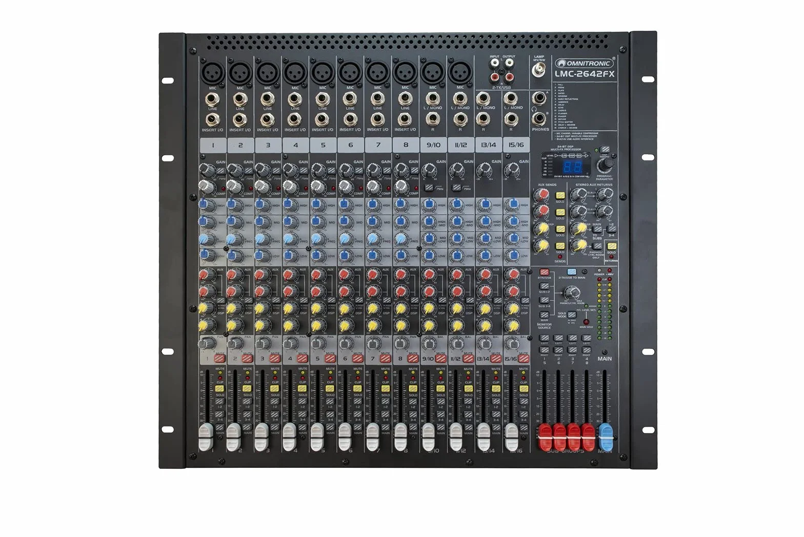 Omnitronic 10040285 Lmc-2642Fx Mixer Usb