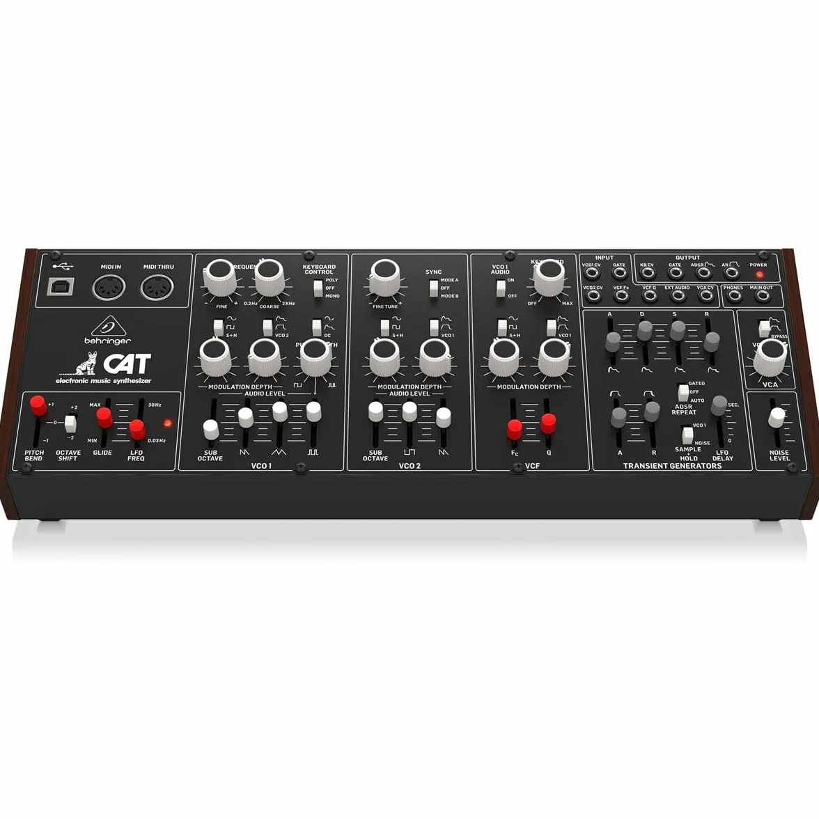 Behringer Cat Legendary Duophonic Analog Synthesizer With Dual Vcos, 4 Mixable Waveforms, External Signal Processor