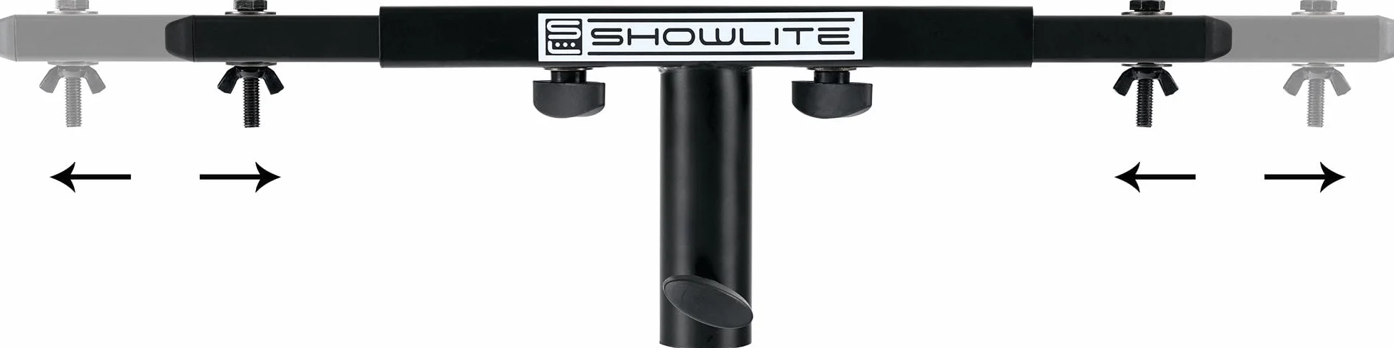 Showlite SAT-02 T Dual Quertraverse (trave trasversale per 2 faretti, montabile su tubo stativo da 35 mm, acciaio) nero