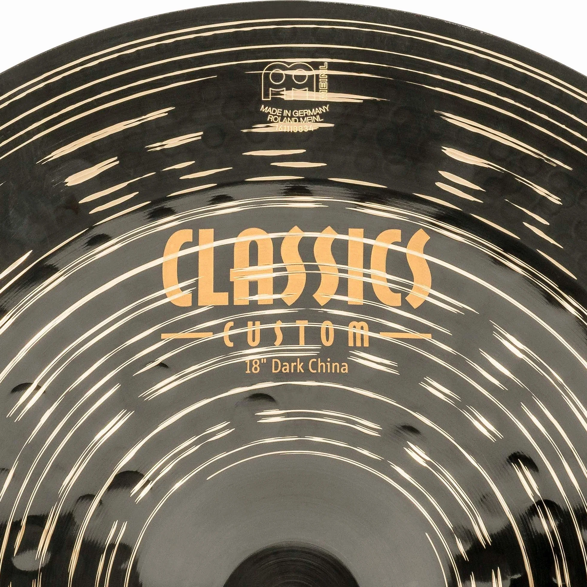 Meinl Cymbals Classics Custom Dark Piatto China 18 pollici (45,72cm) per Batteria - Bronzo B12, Finitura Scura, Prodotto in Germania (CC18DACH)