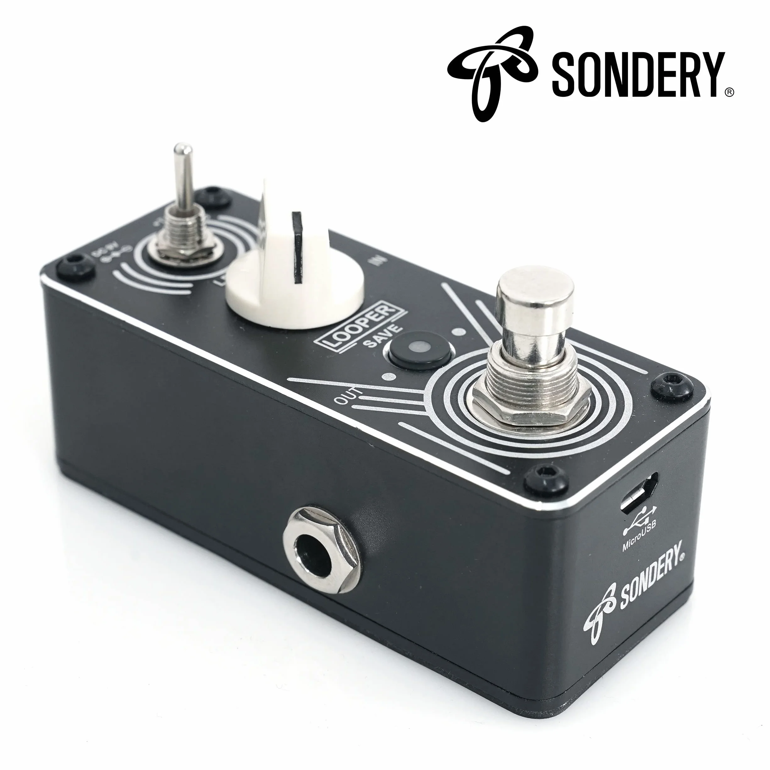 Sondery Pedale triplo Looper, accesso al caricamento/download di file musicali da/a 3 tracce tramite cavo USB chiuso, ogni traccia 30 minuti di tempo di looping, pedale loop illimitato sovraincisioni