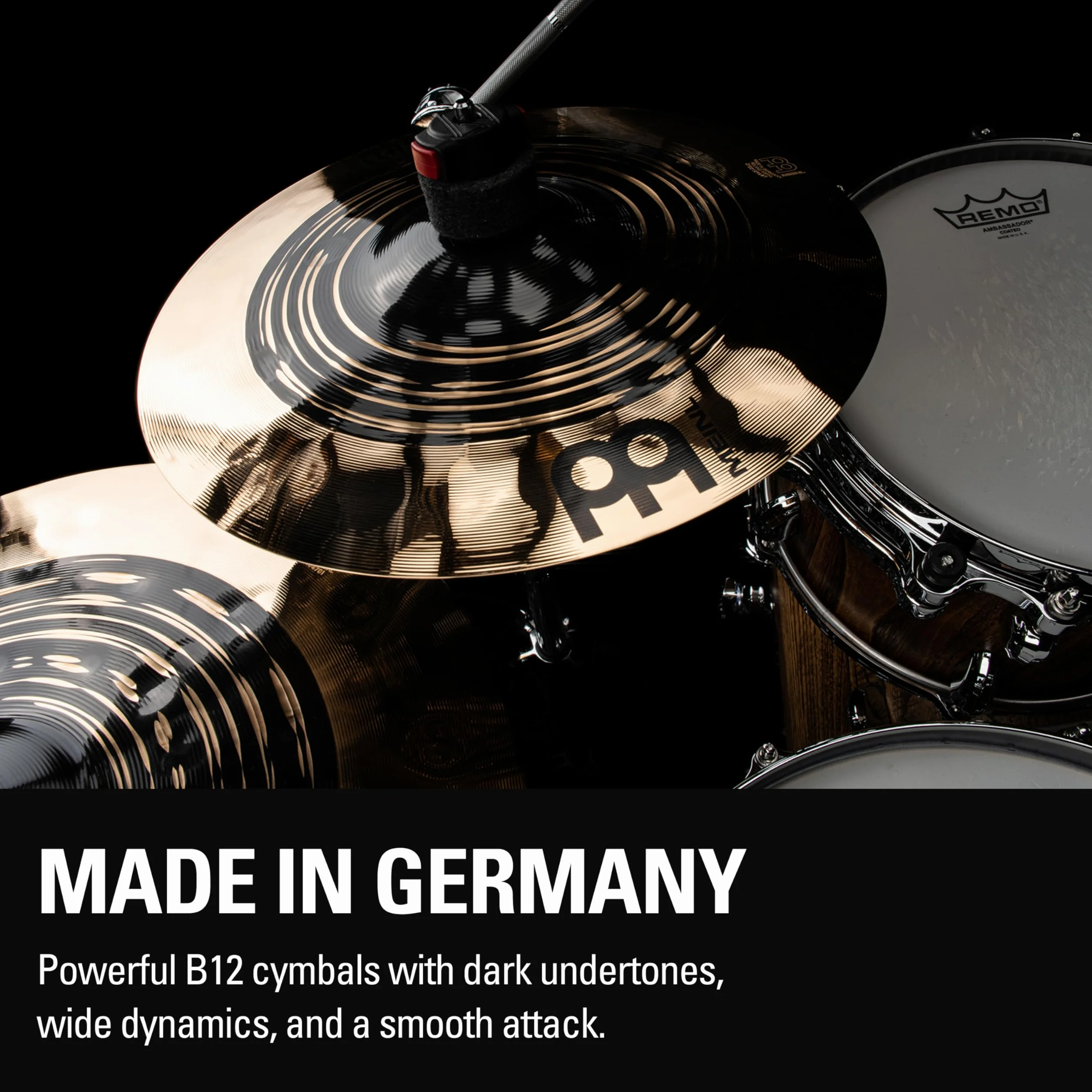 Meinl Cymbals Classics Custom Dual Piatto Splash 10 pollici (25,40cm) per Batteria - Bronzo B12, Finitura Scura e Brillante - Prodotto in Germania (CC10DUS)