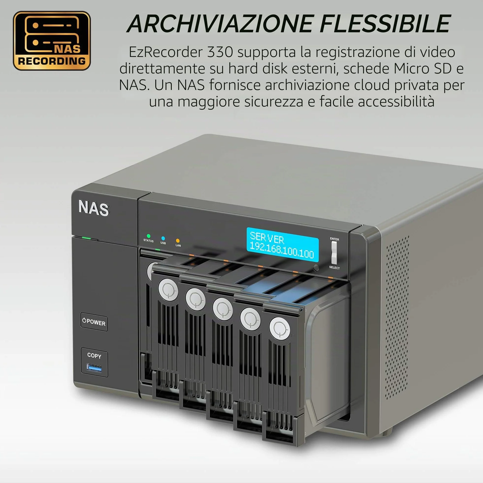 AVerMedia EZRecorder 330 - Registrazione 4K Pass-Through e 1080p60, DVR HDMI, convertitore Digitale, Registrazione Programmata, Senza PC (ER330)