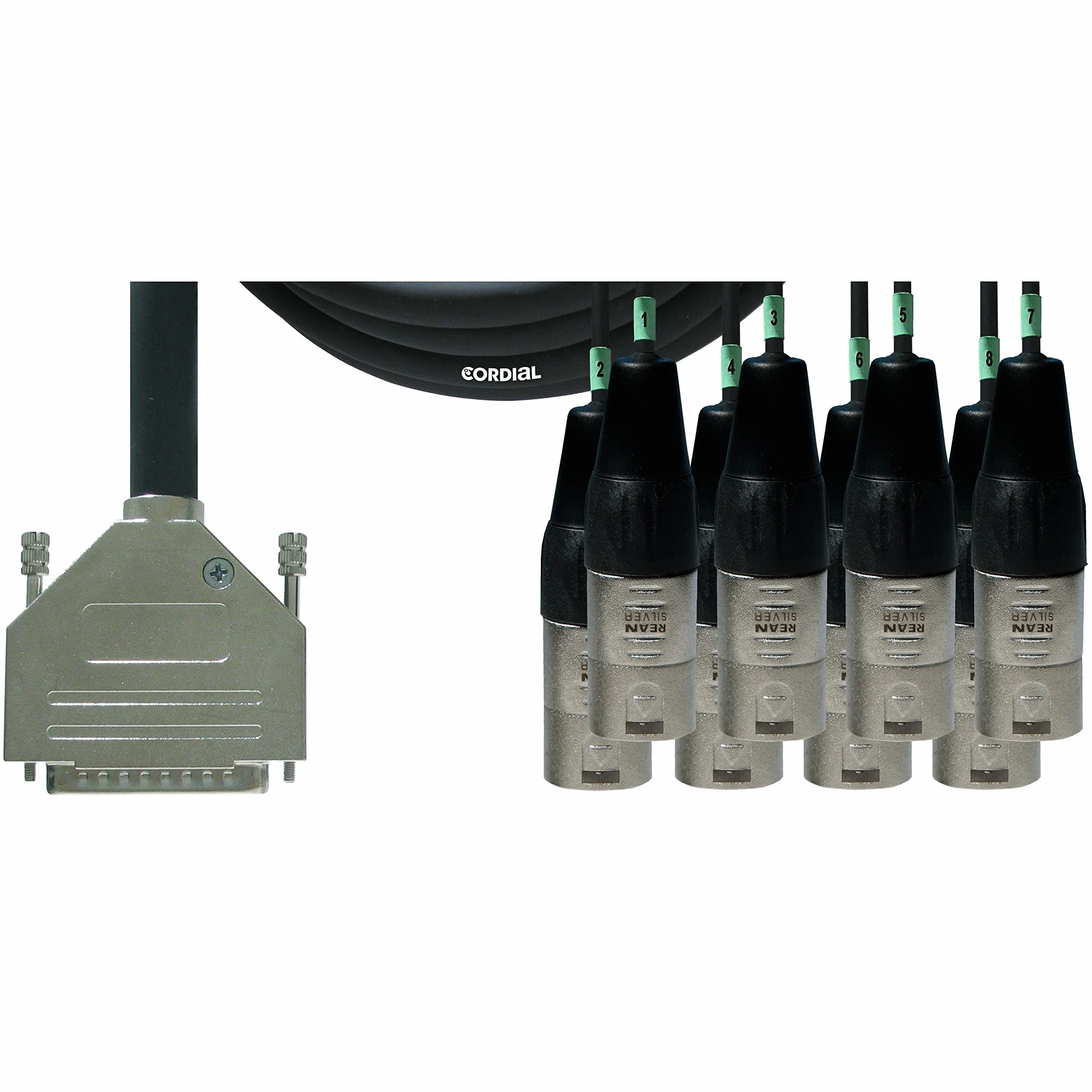 Cordial Intro Multicore D-Sub/XLRm 8-way, Rean Connector, 3.0m - Cavo multicore analogico