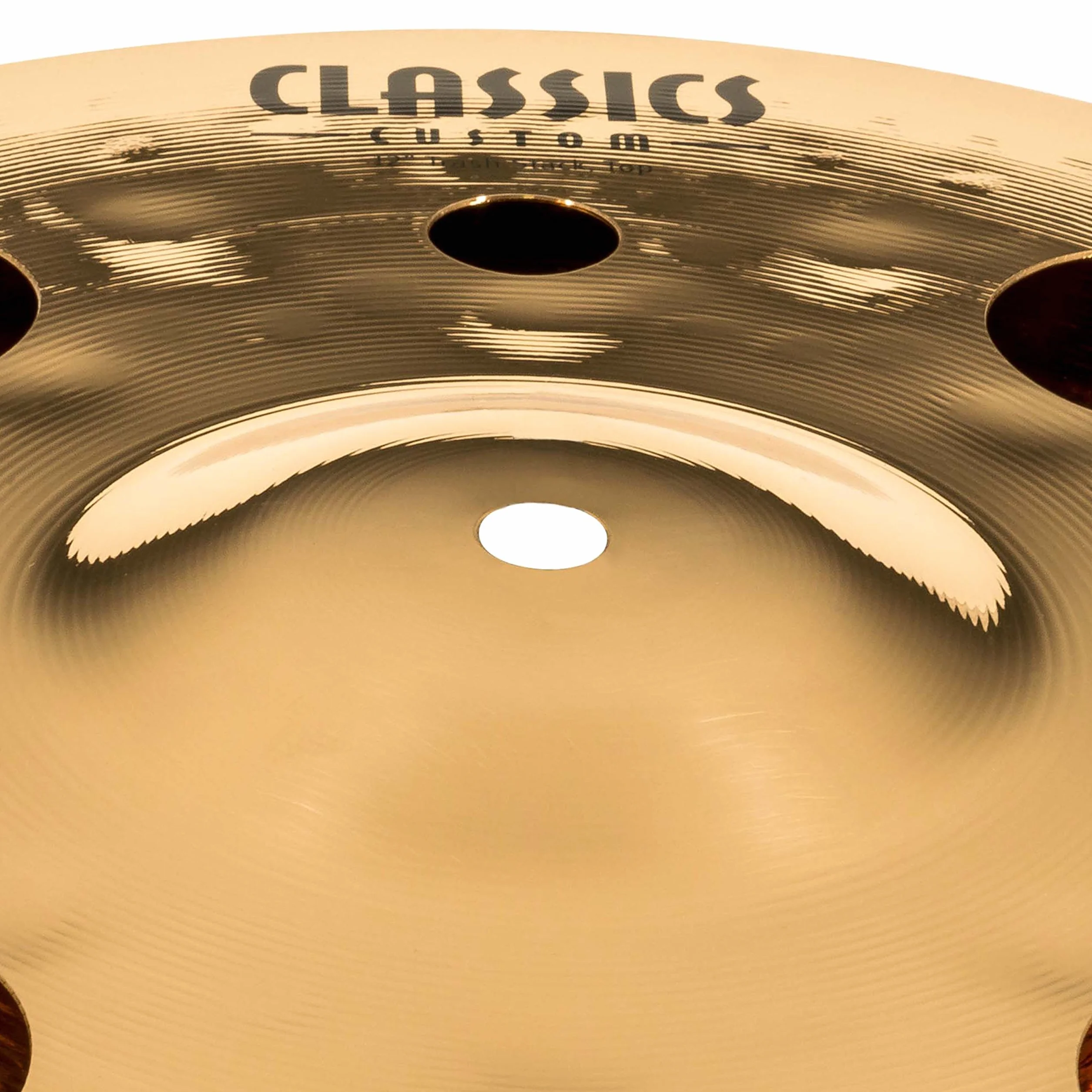Meinl Cymbals Classics Custom Brilliant Piatti Trash Stack 12 pollici (30,48cm) con fori per Batteria - Coppia - Bronzo B12, Finitura Brillante, Prodotto in Germania (CC-12STK)